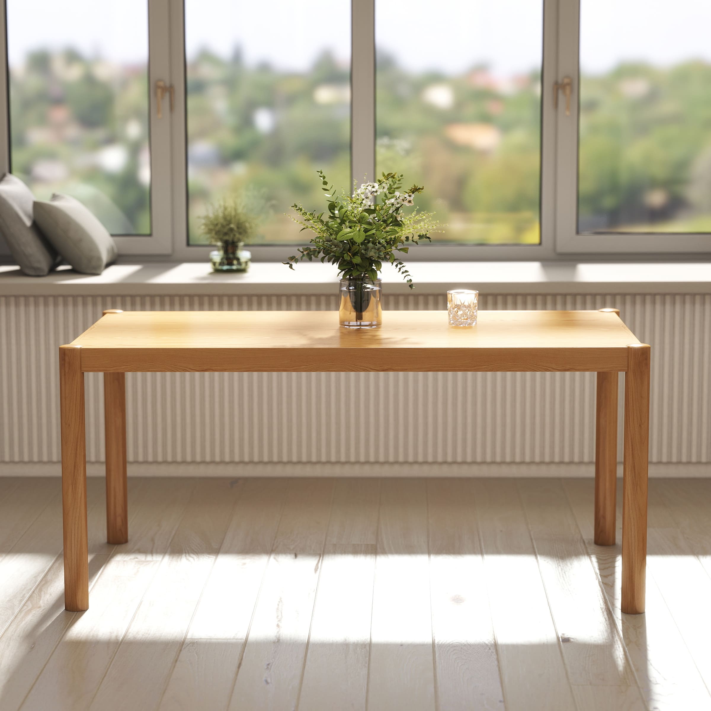 Kmax 64.5"W Modern Rectangular Dining Table - 20440DT