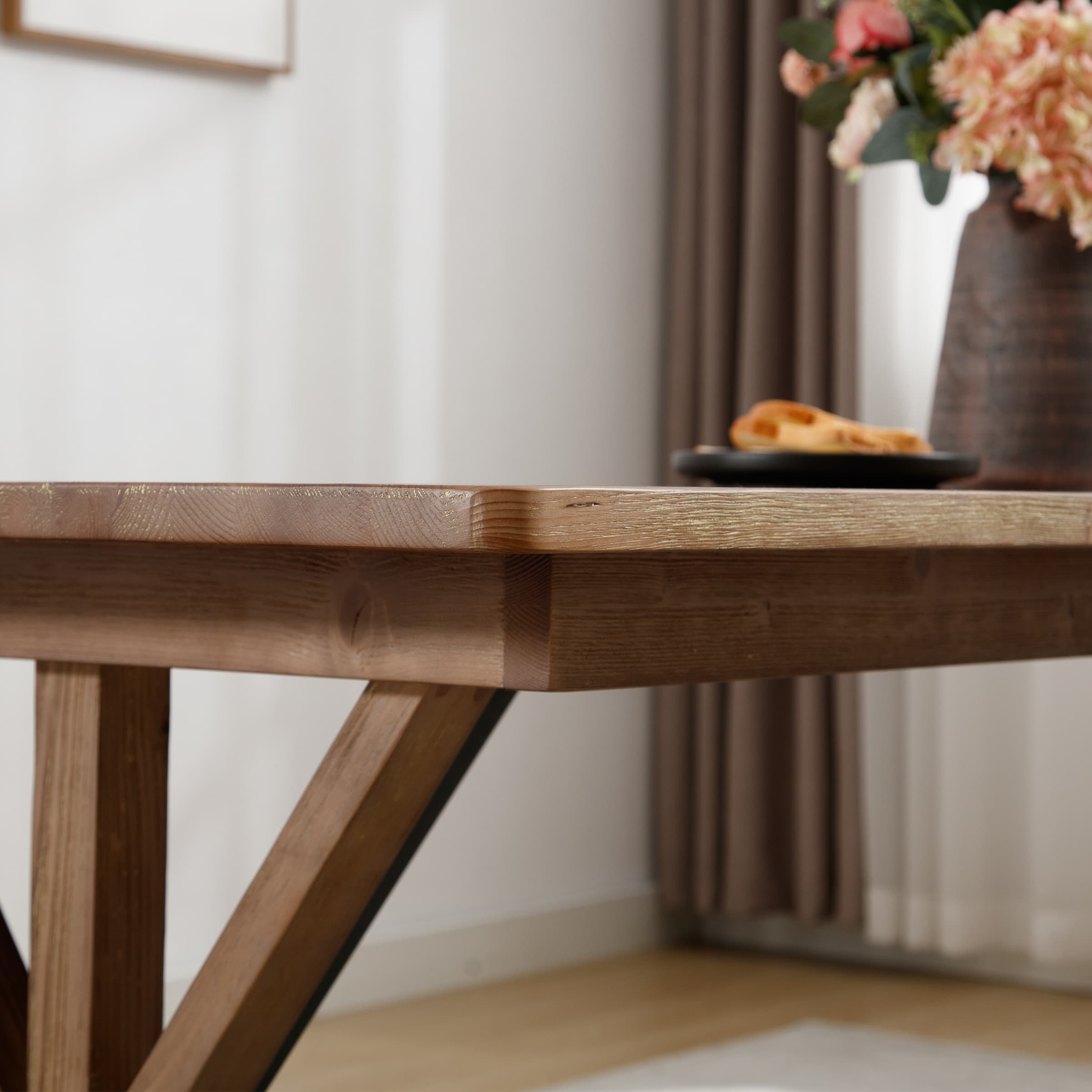 Kmax 69" Rustic Farmhouse Wood Dining Table - 1009DT