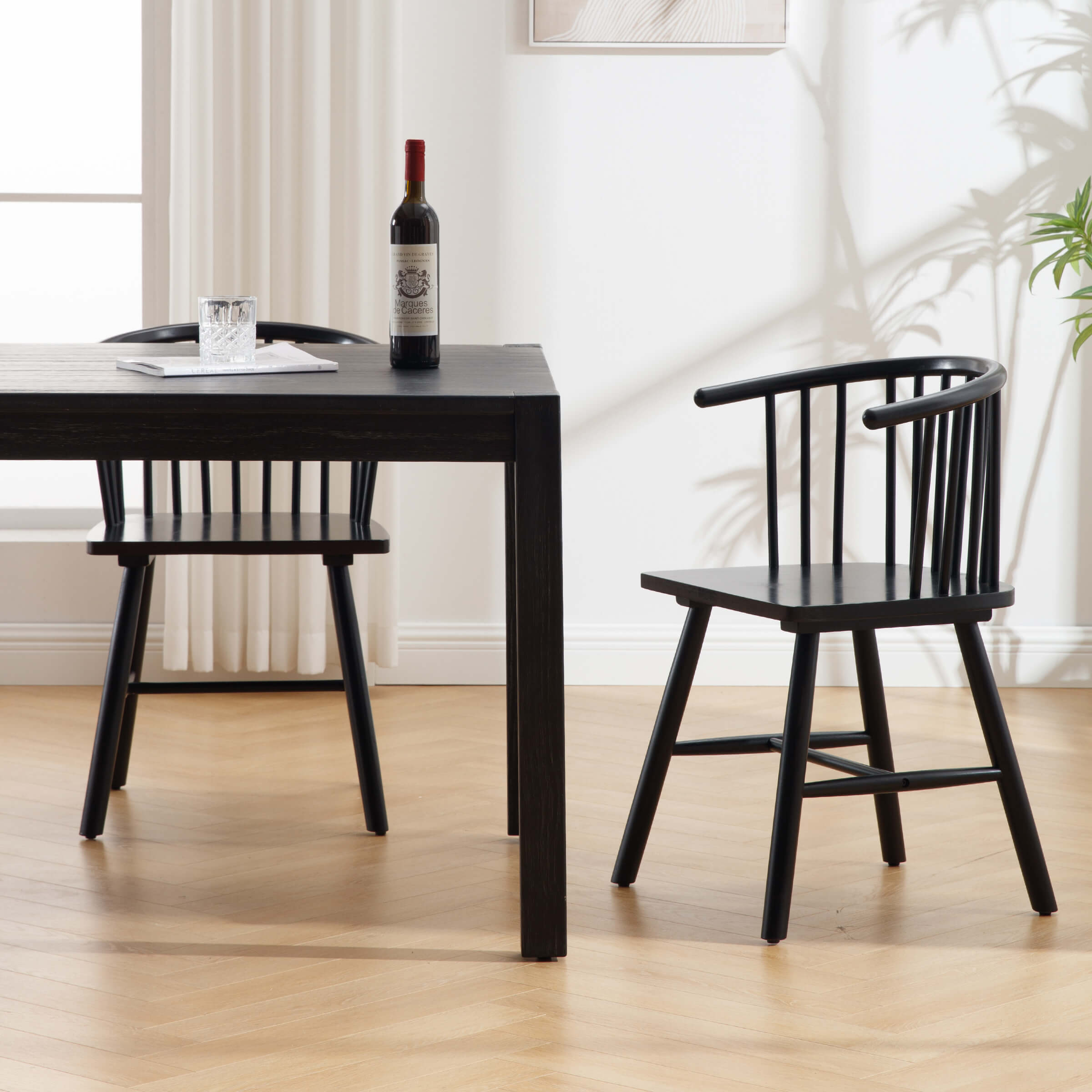 Kmax Curved Back Wood Dining Chair Set of 2 - DC01DC