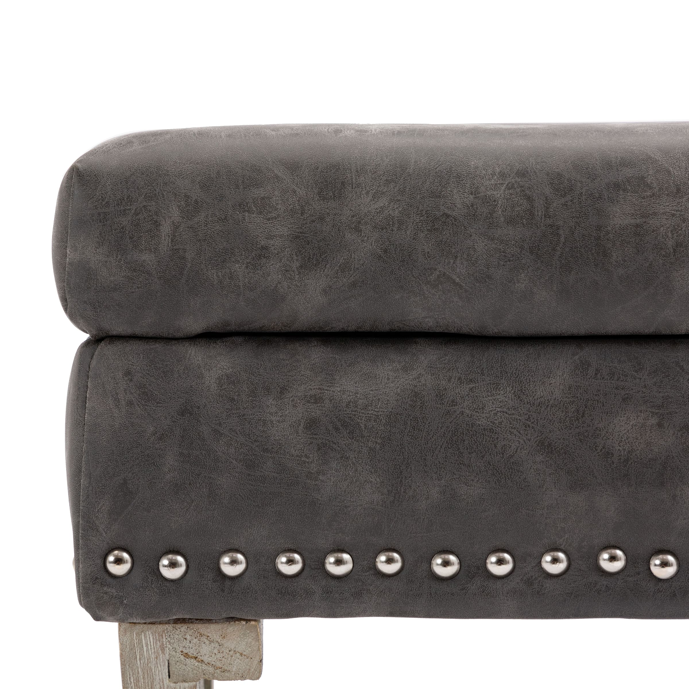 Kmax Fabric Storage Upholstered Entryway Bench - 7868BH