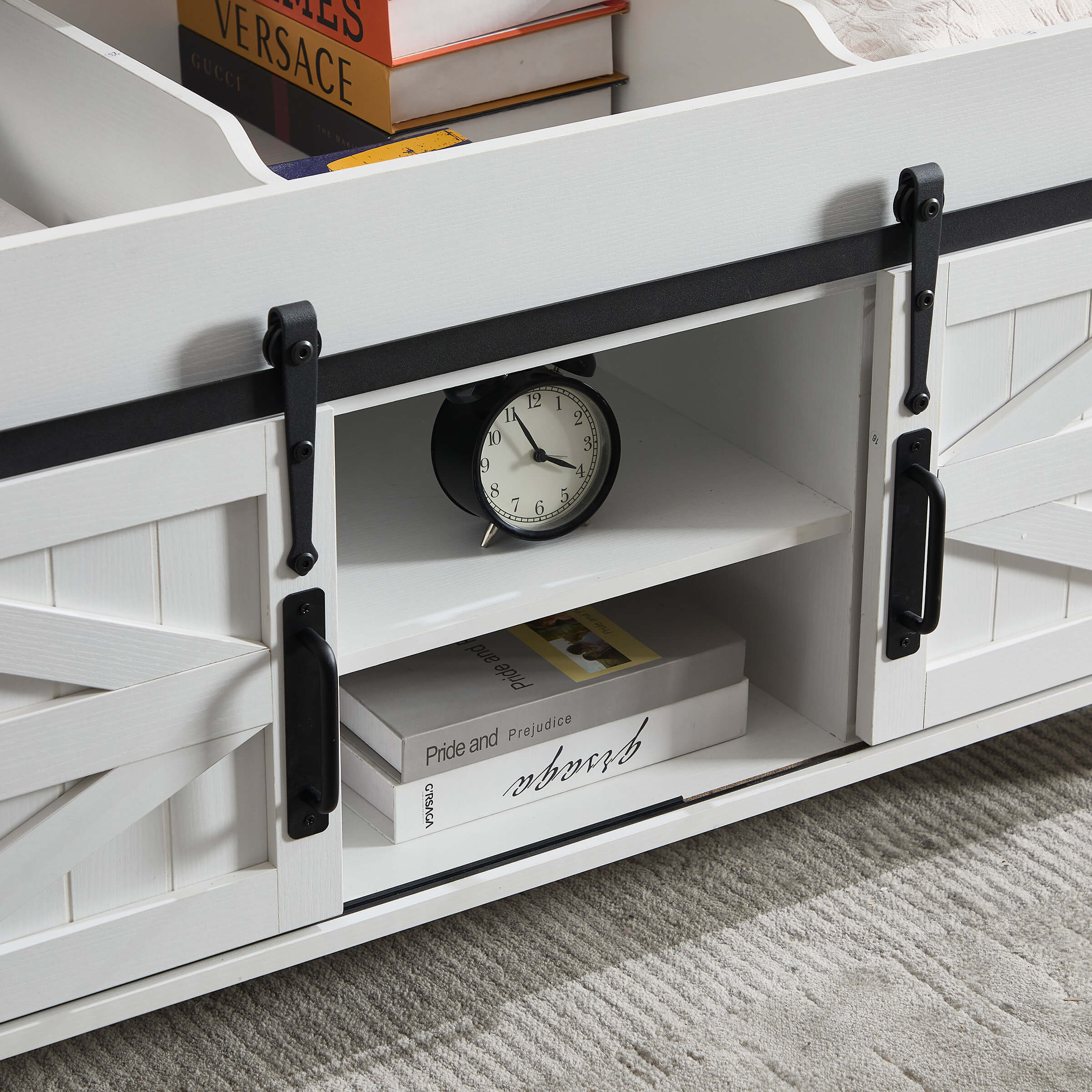 Kmax Farmhouse Hidden Storage and Sliding Barn Door - XX161CB