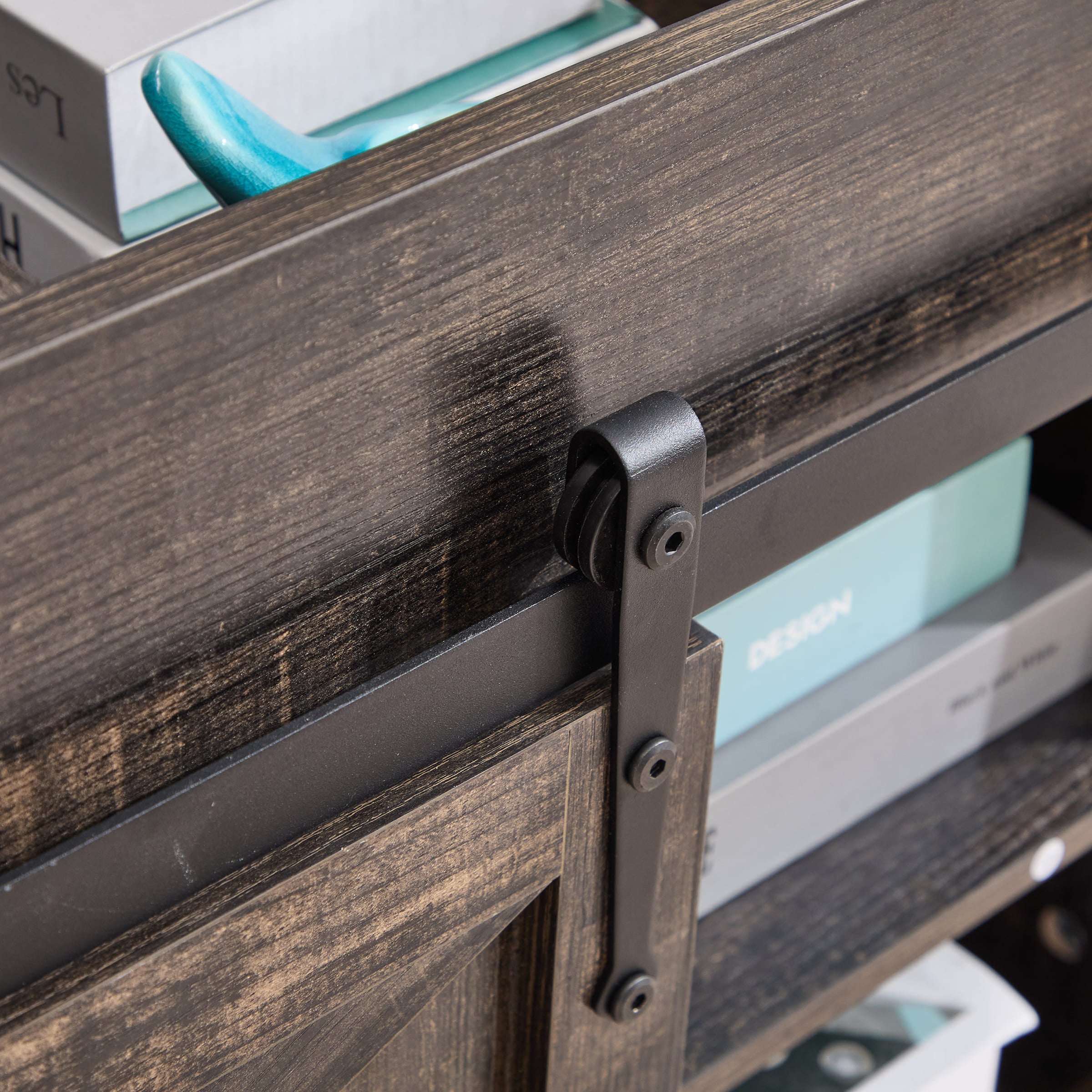 Kmax Farmhouse Hidden Storage and Sliding Barn Door - XX161CB