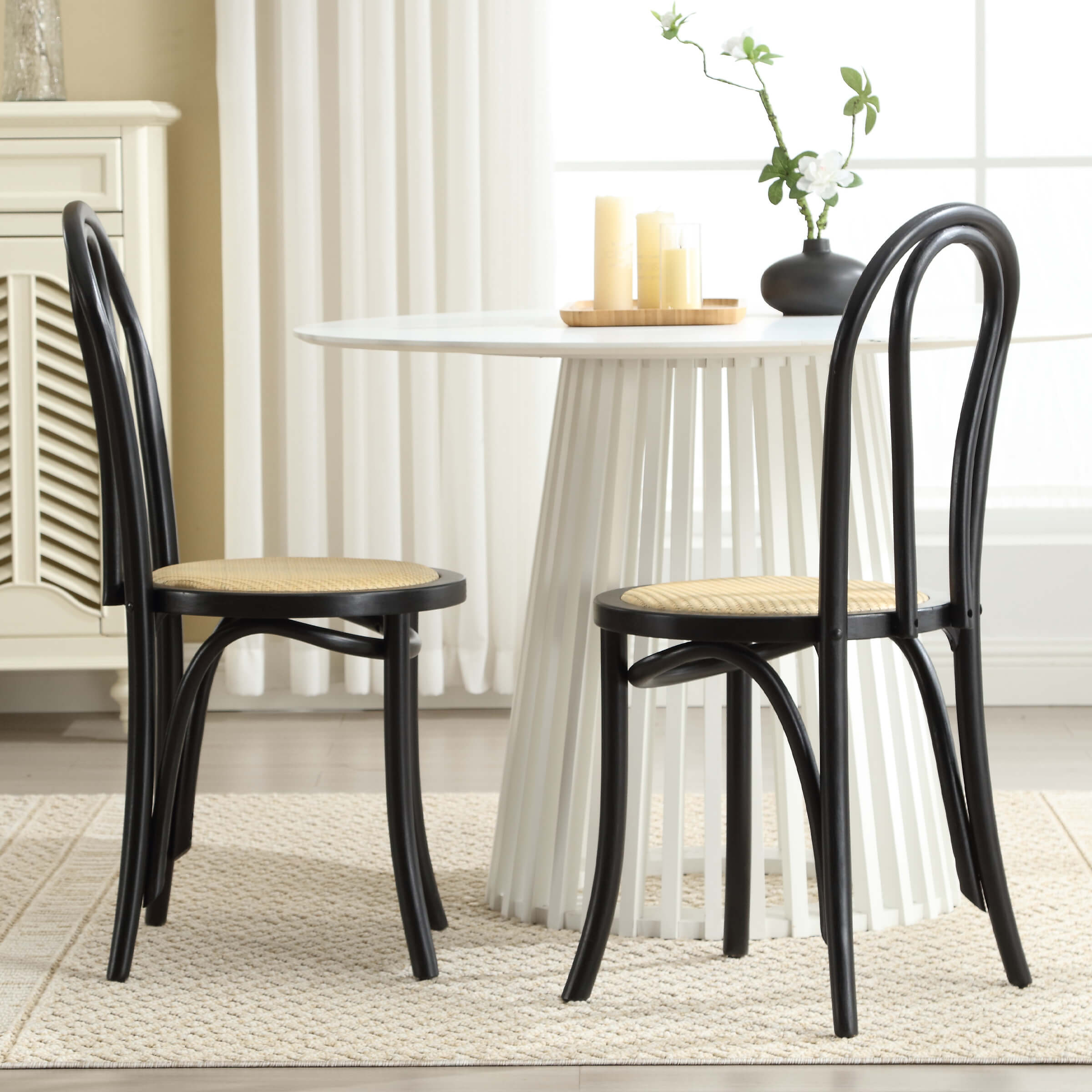 Kmax French Country Bentwood Dining Chairs Set of 2 - X019DC