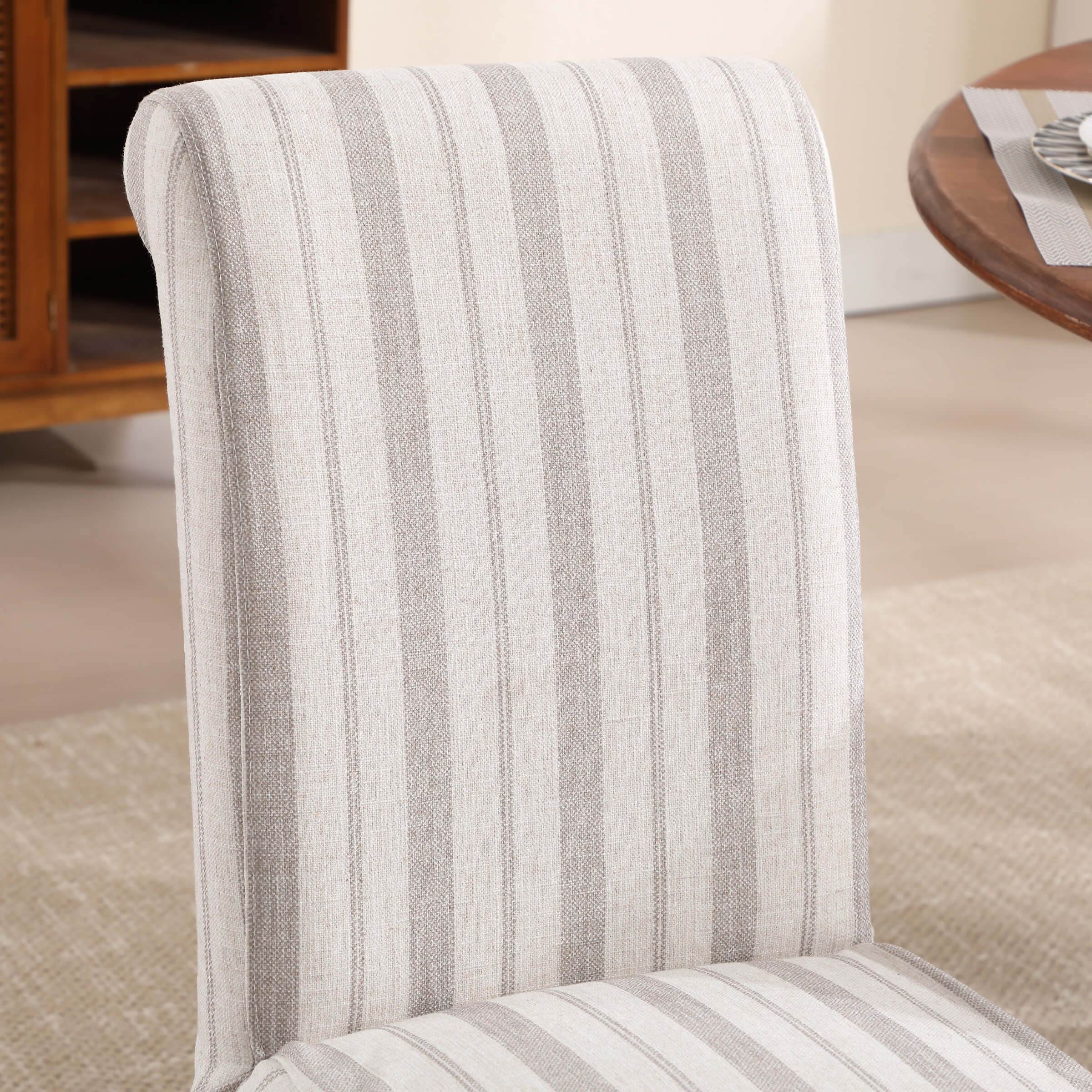 Kmax Linen Slipcovered Dining Chairs Set of 2 - 70761DC