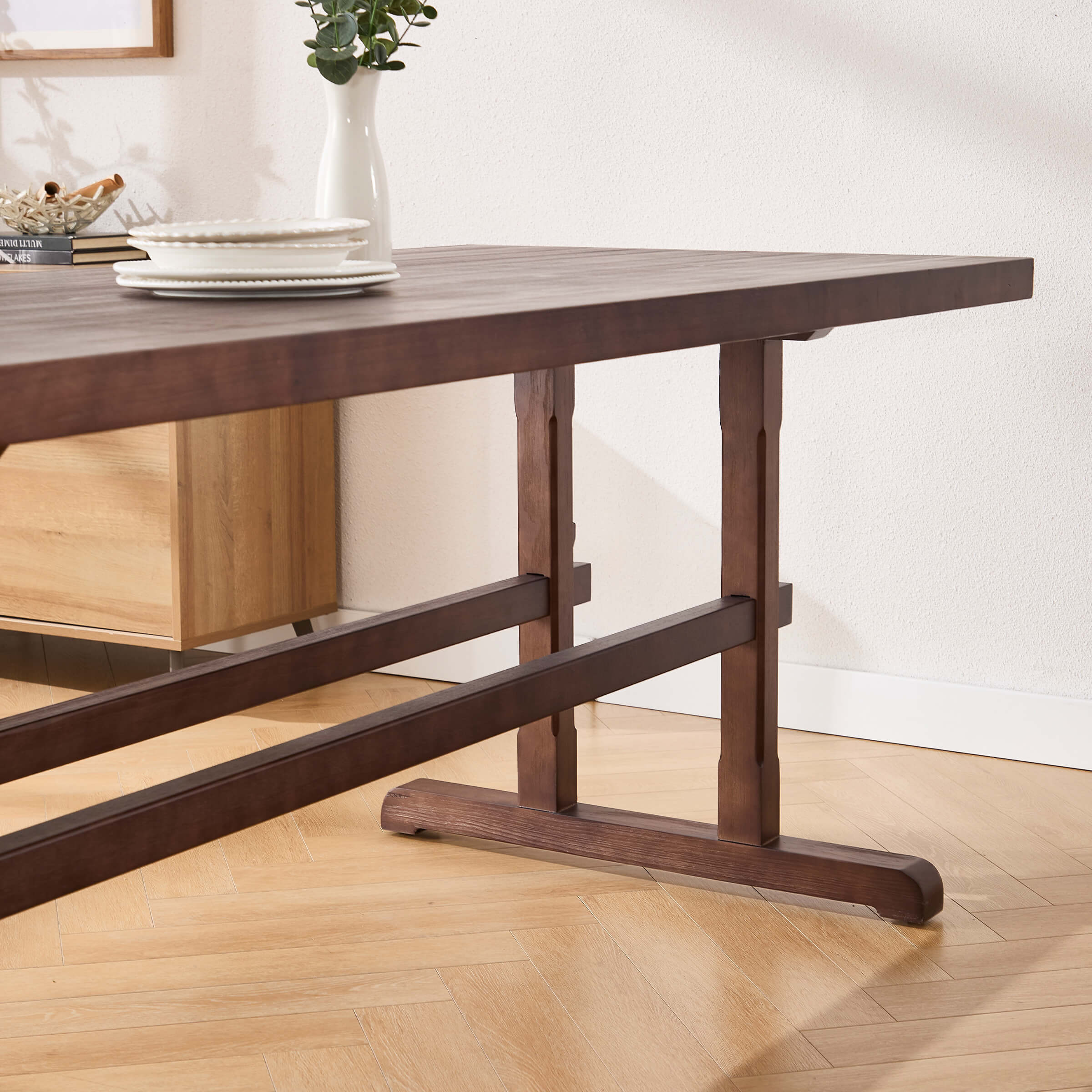 Kmax Mid-Century Farmhouse Rectangular Dining Table - 22836DT