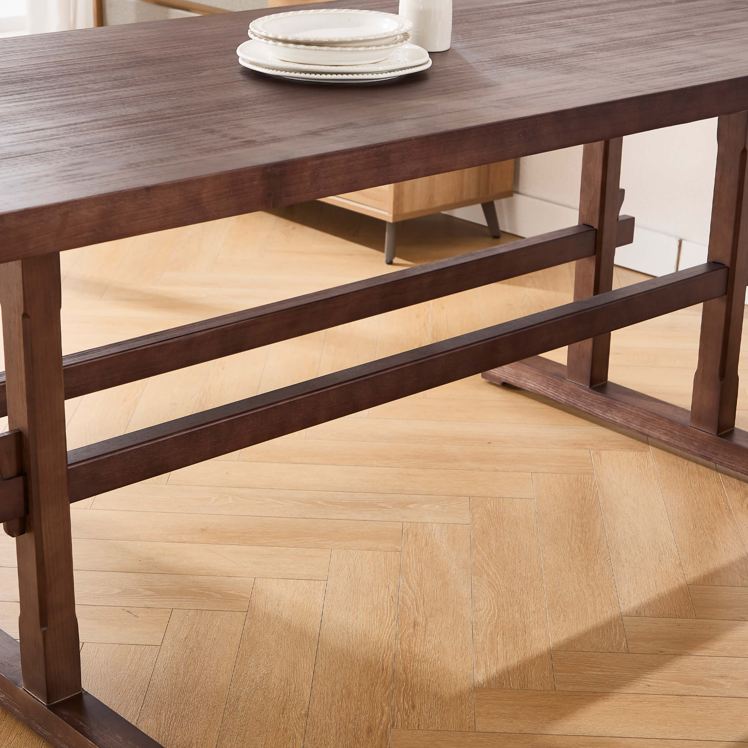 Kmax Mid-Century Farmhouse Rectangular Dining Table - 22836DT