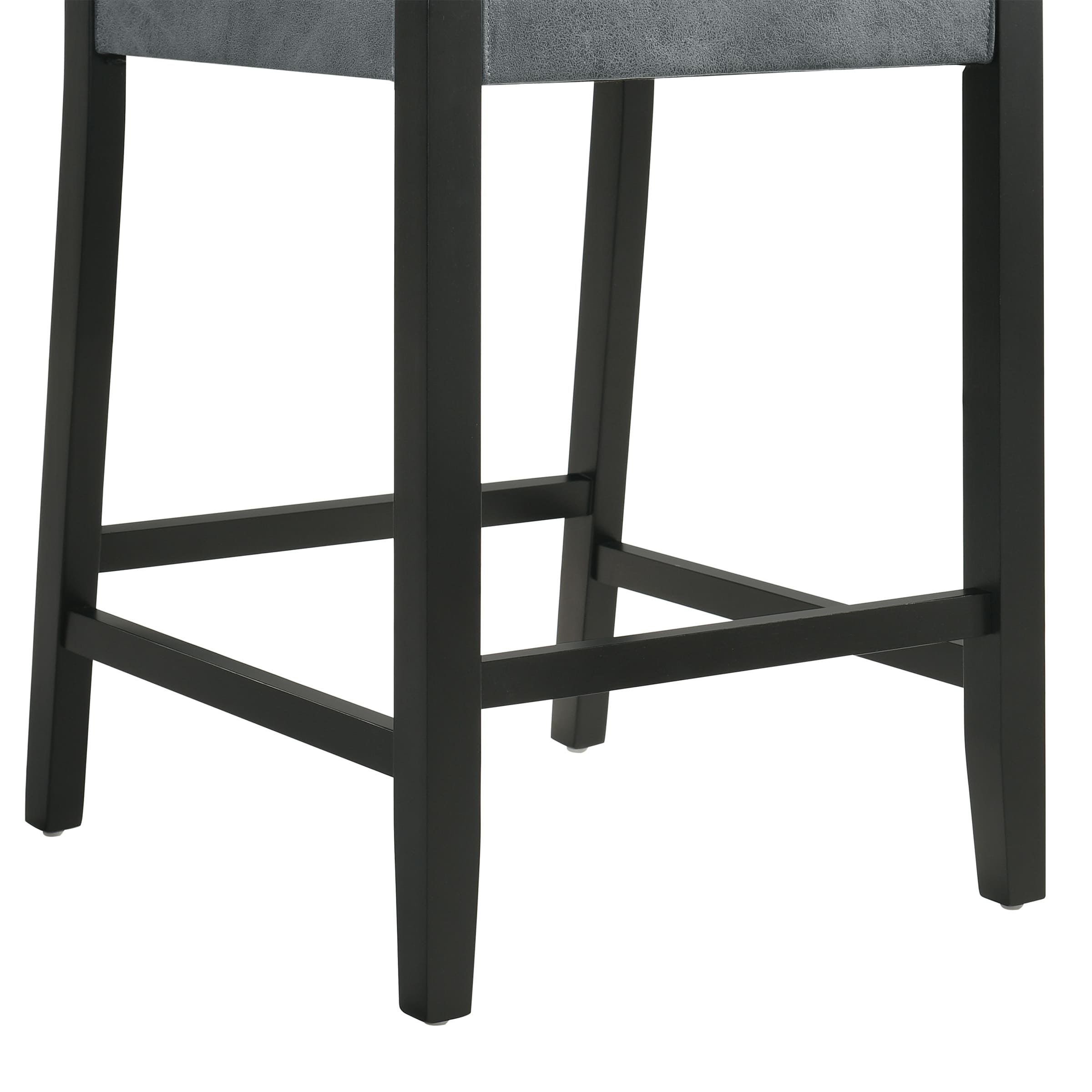 Kmax Mid Century Leather Rattan Bar Stools Set of 2 - 50080CS