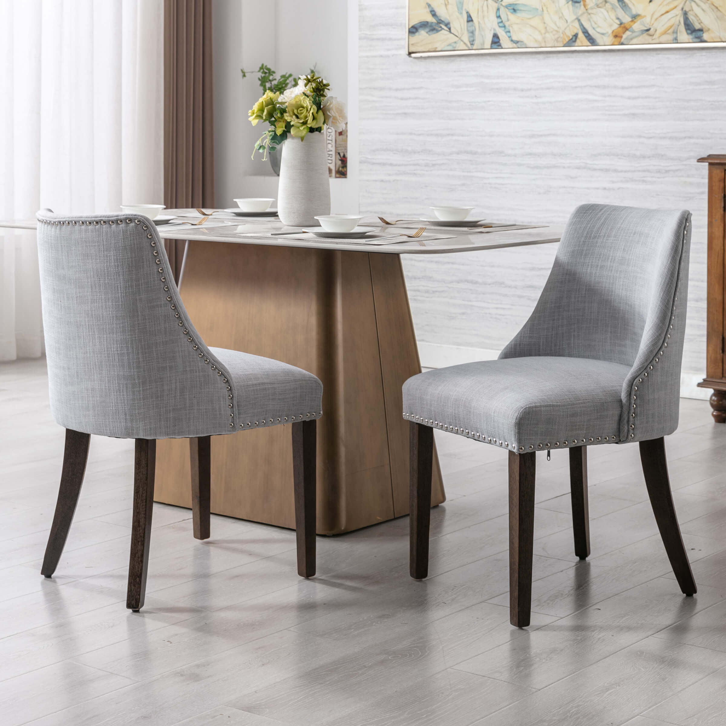 Kmax Mid Century Modern Dining Chairs Set of 2 - 6028