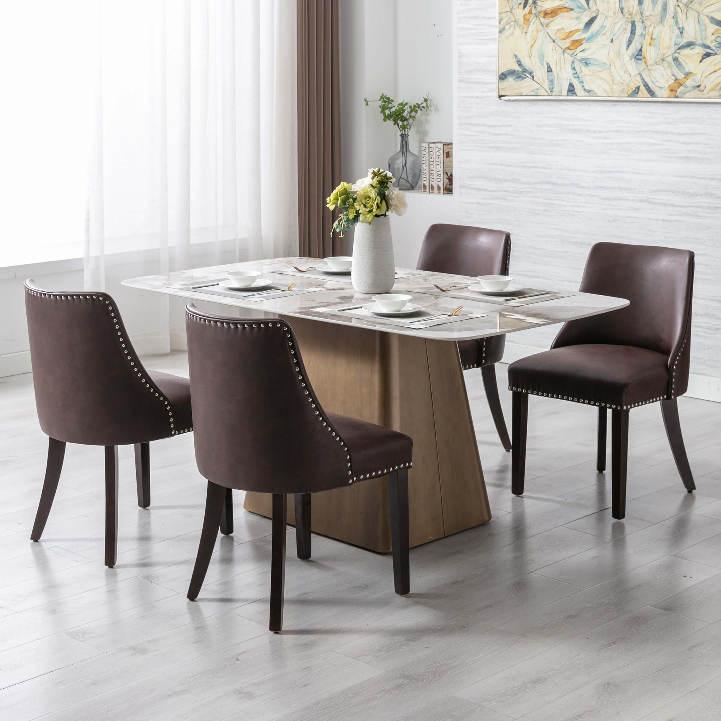 Kmax Mid Century Modern Dining Chairs Set of 2 - 6028