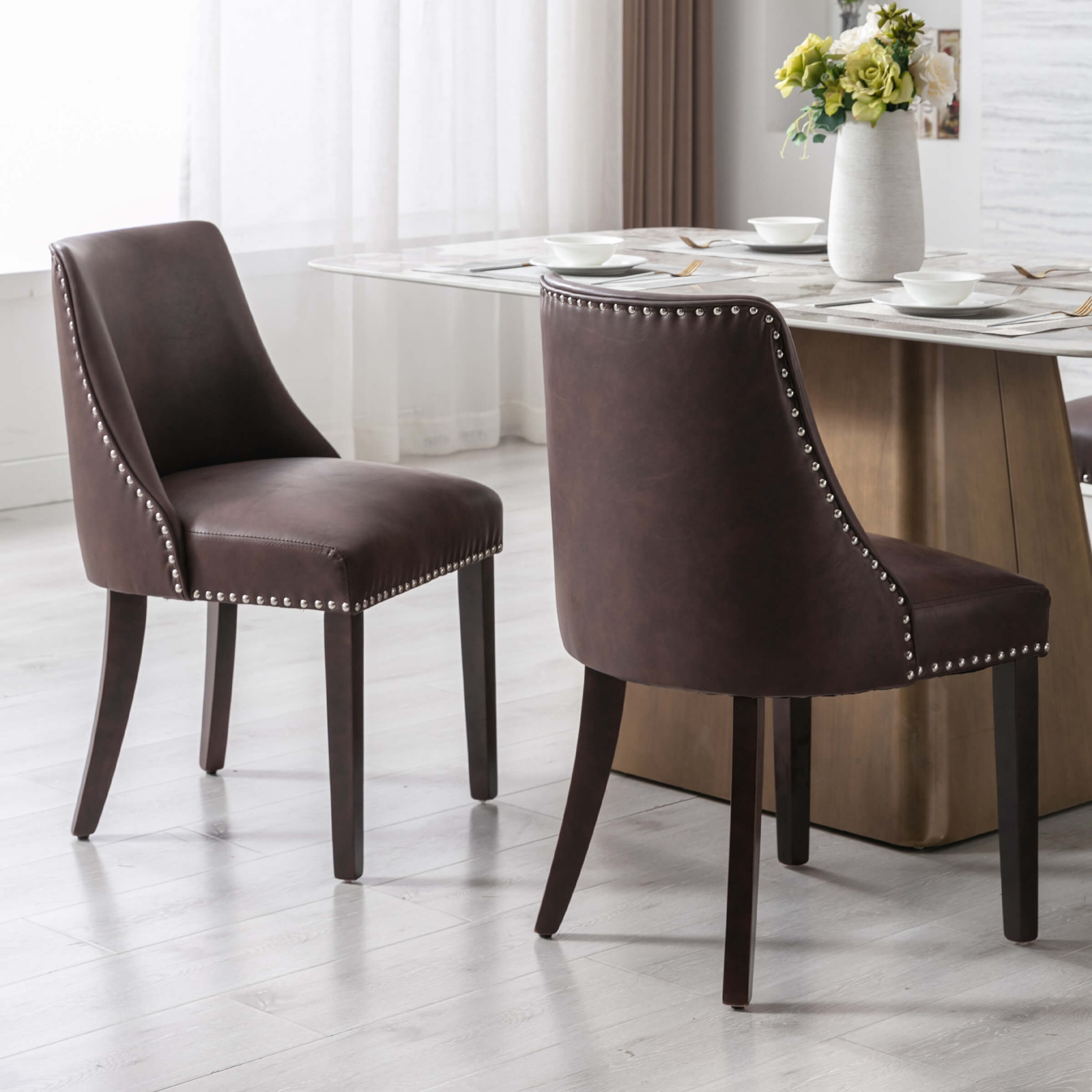 Kmax Mid Century Modern Dining Chairs Set of 2 - 6028