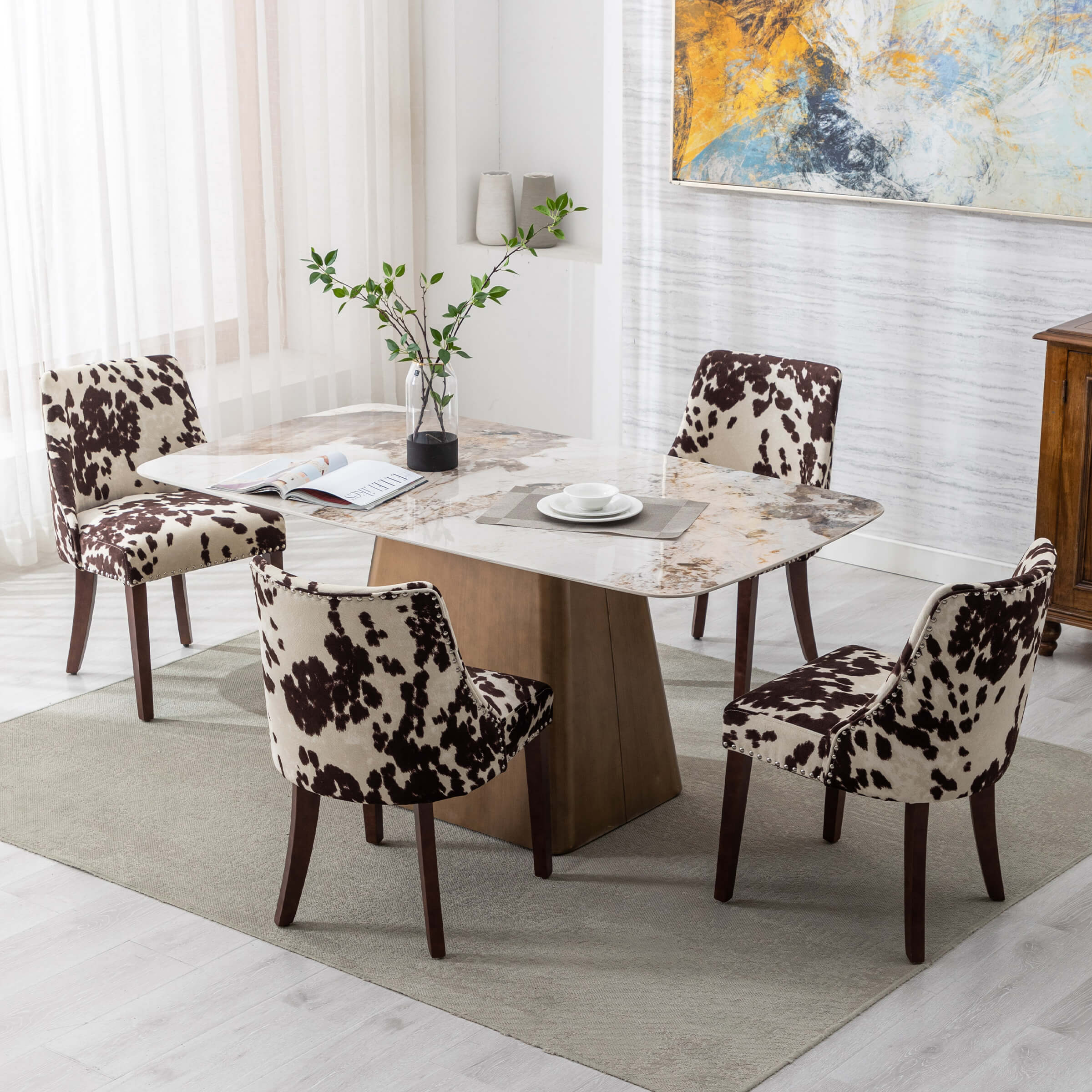 Kmax Mid Century Modern Dining Chairs Set of 2 - 6028