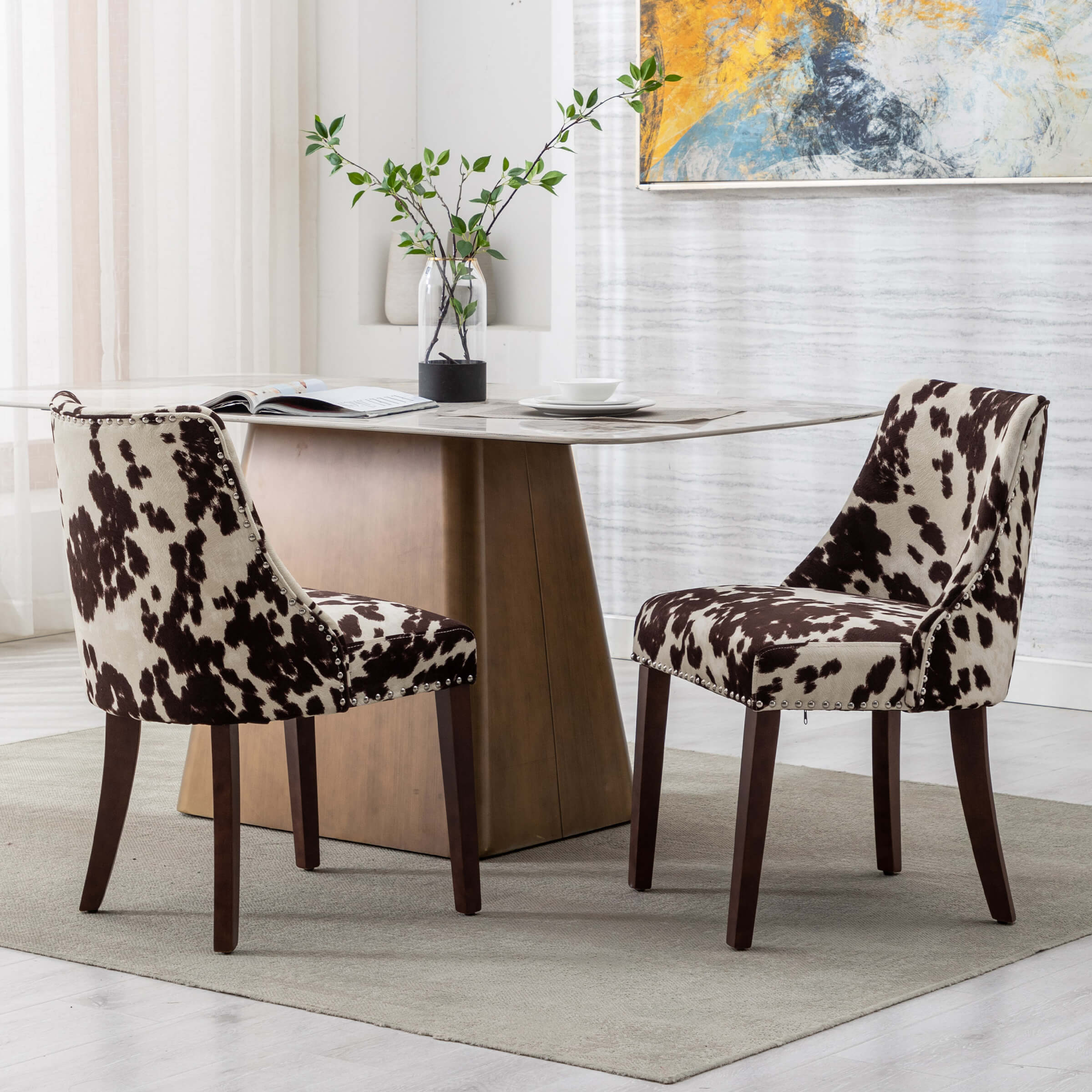 Kmax Mid Century Modern Dining Chairs Set of 2 - 6028