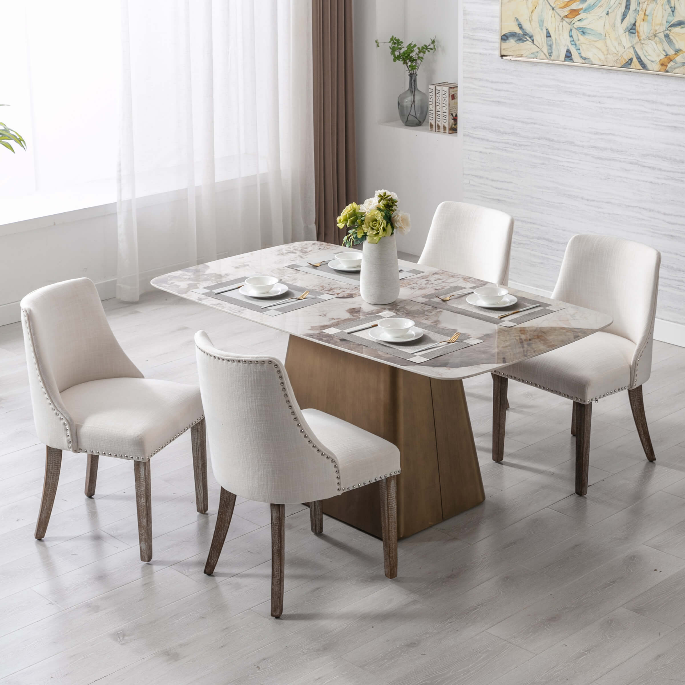 Kmax Mid Century Modern Dining Chairs Set of 2 - 6028