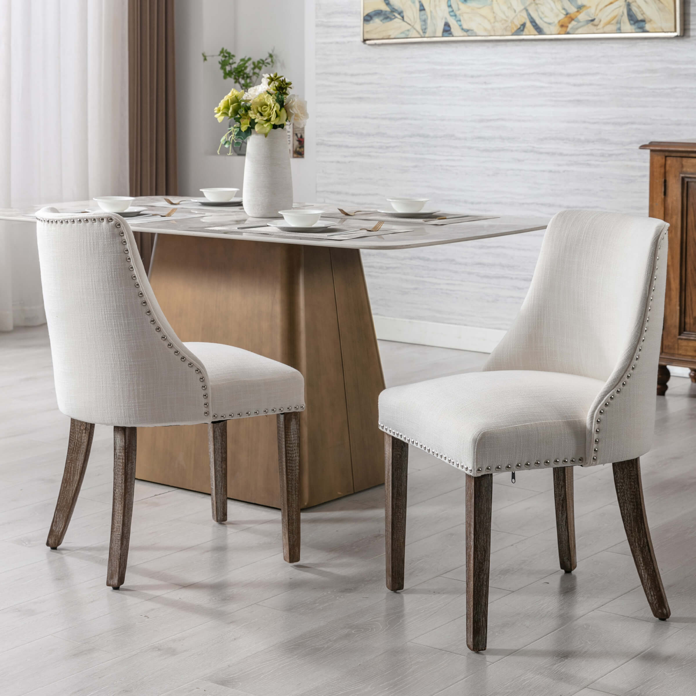 Kmax Mid Century Modern Dining Chairs Set of 2 - 6028