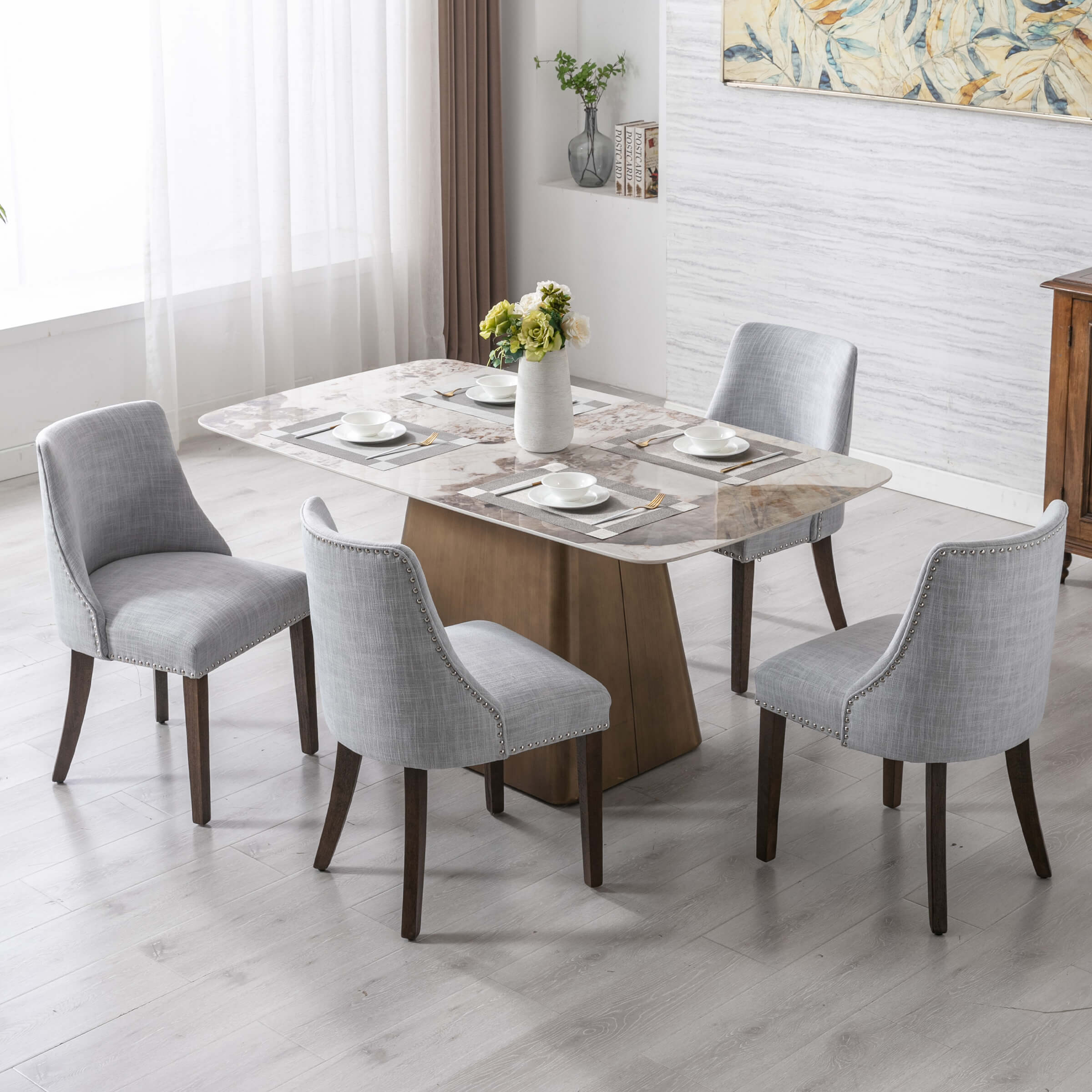 Kmax Mid Century Modern Dining Chairs Set of 2 - 6028