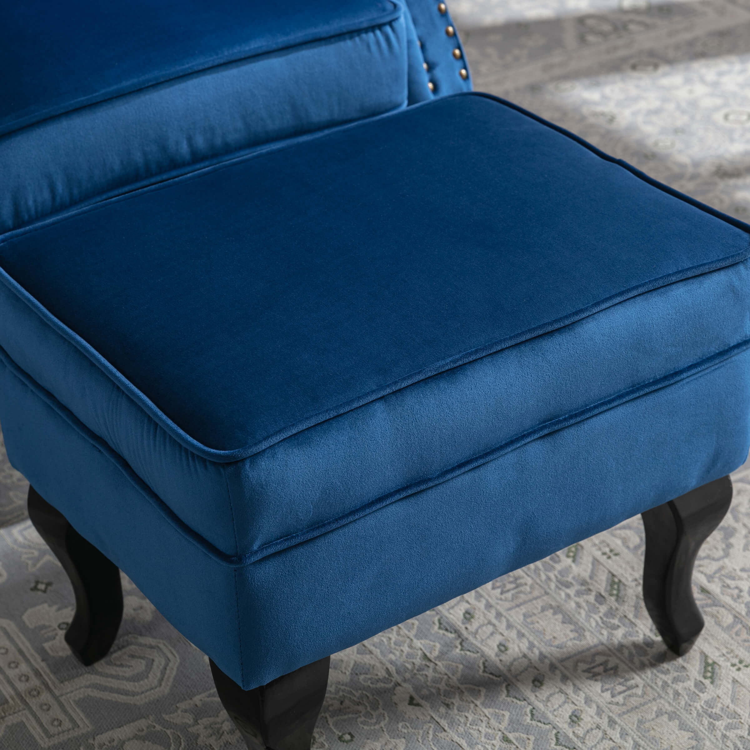 Kmax Wingback Tufted Accent Chair with Ottoman - XXX1AC