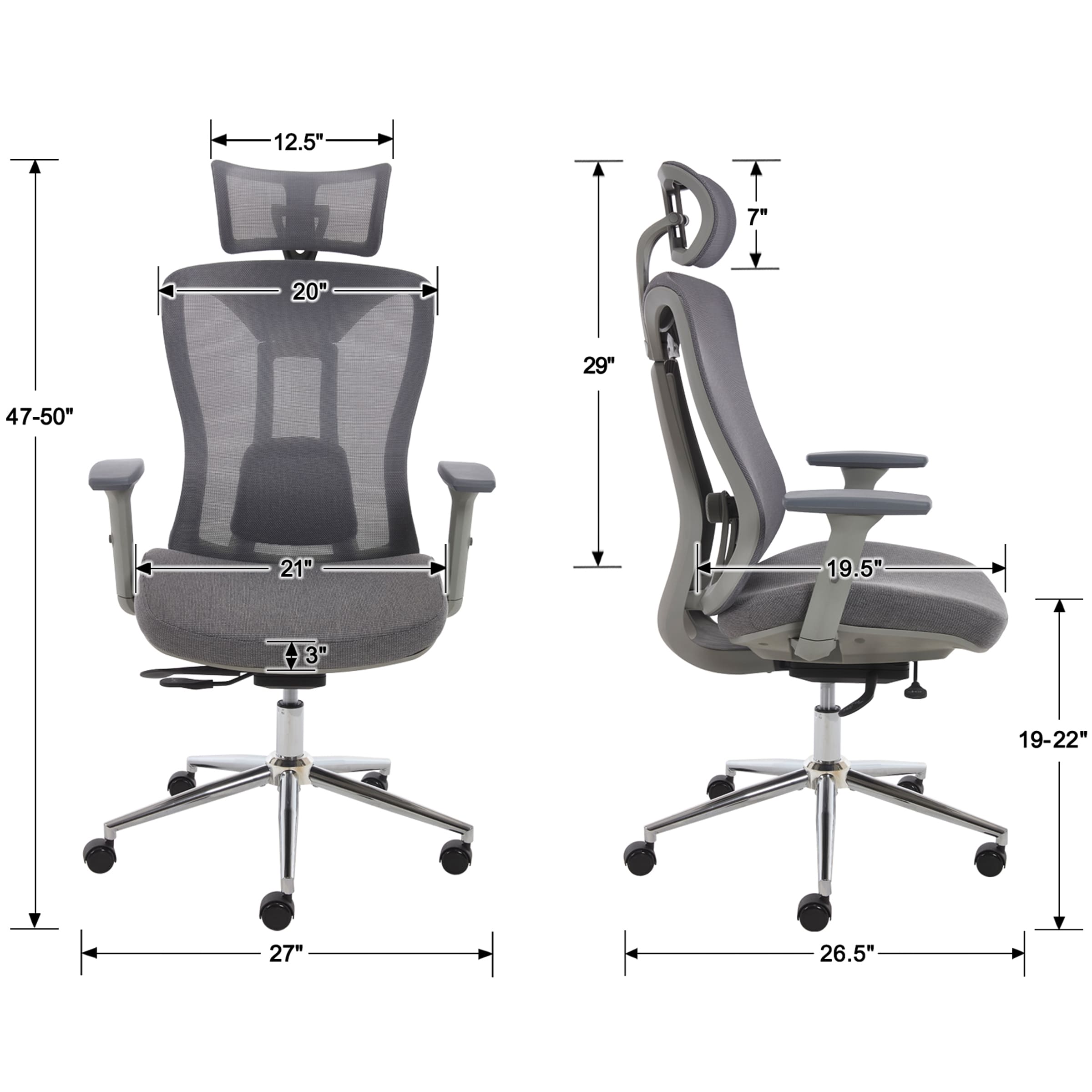 Kmax Office Desk Chair with Lumbar Support - X913OC