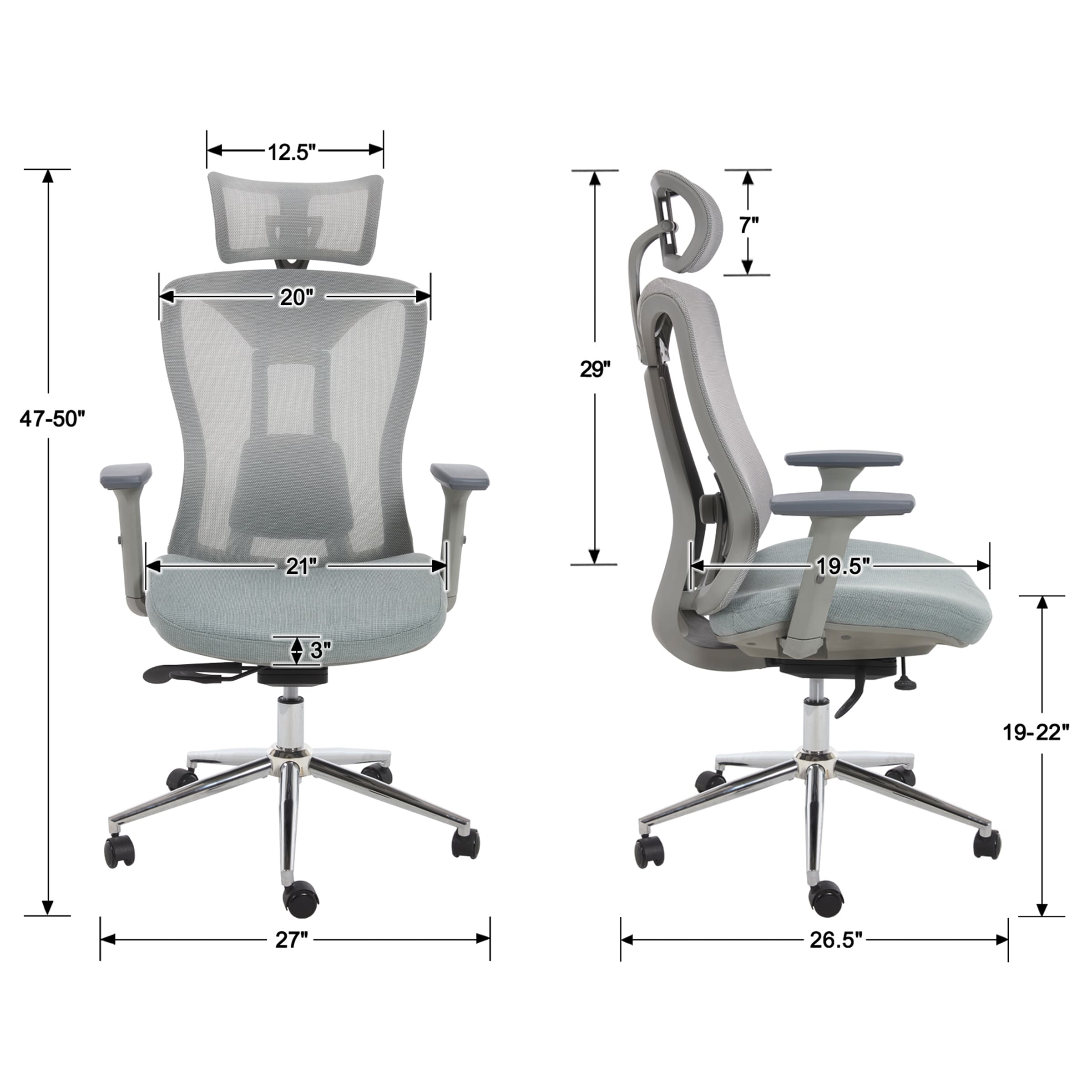 Kmax Office Desk Chair with Lumbar Support - X913OC