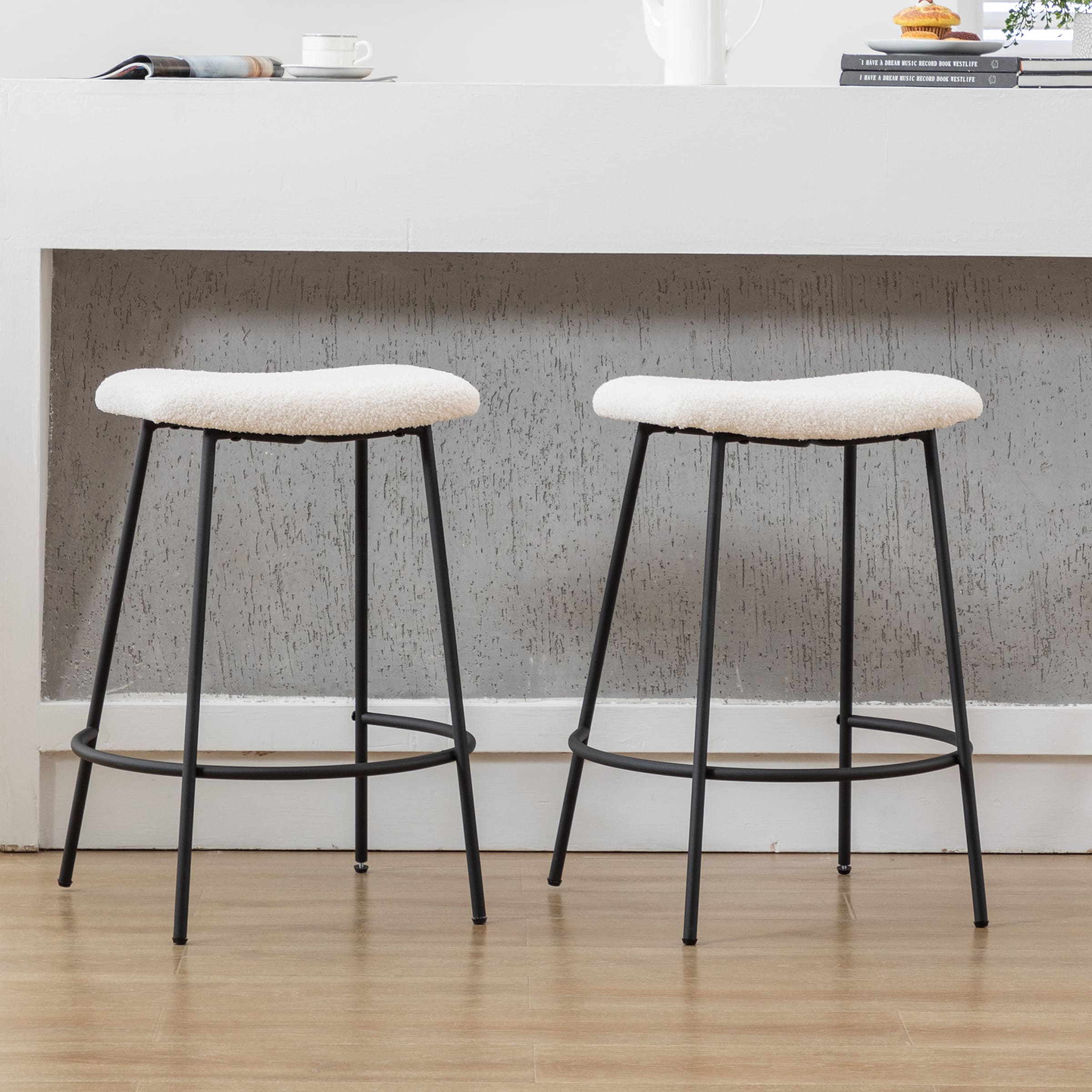 VESCASA Padded Counter Stools Set of 2 - 2102CS
