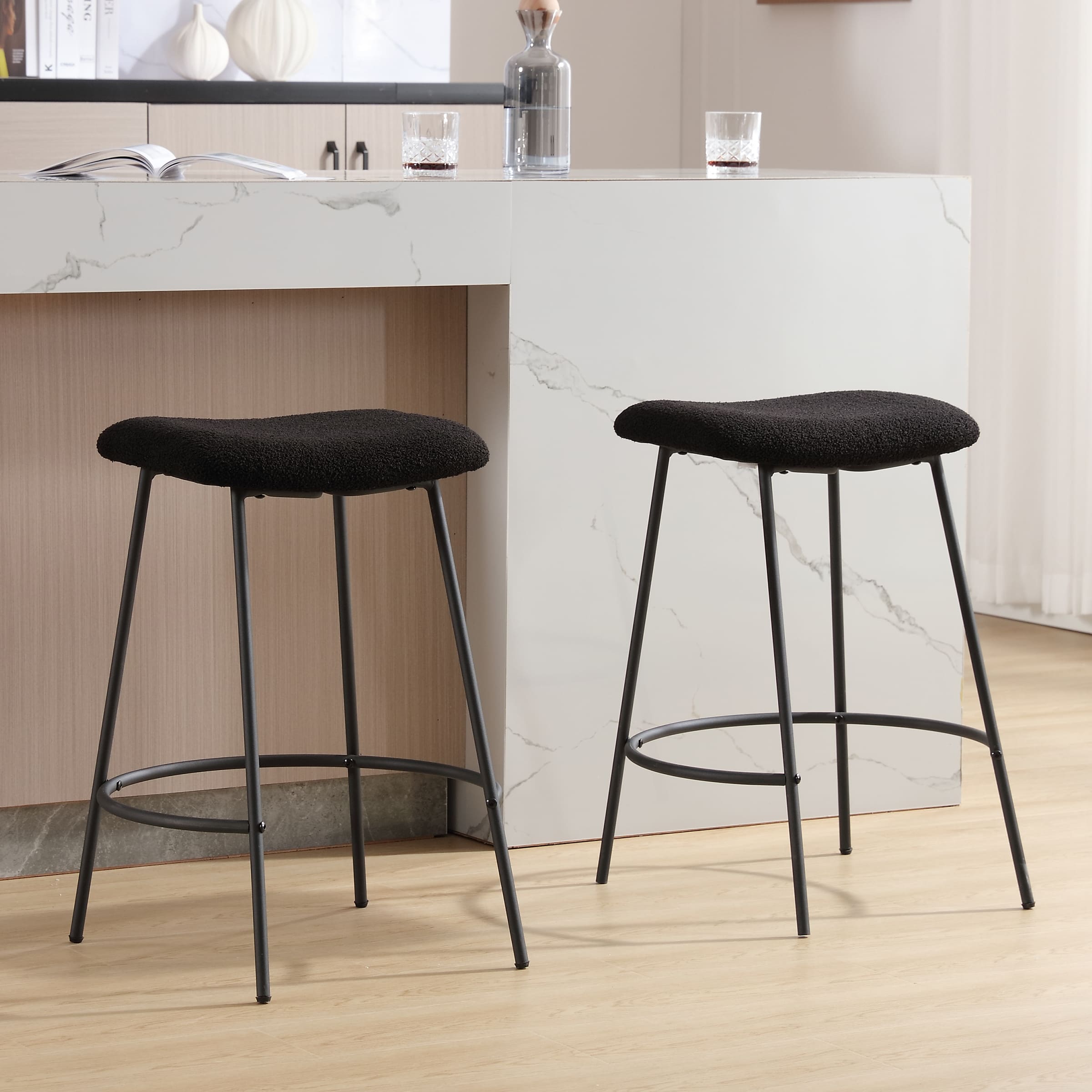 VESCASA Padded Counter Stools Set of 2 - 2102CS