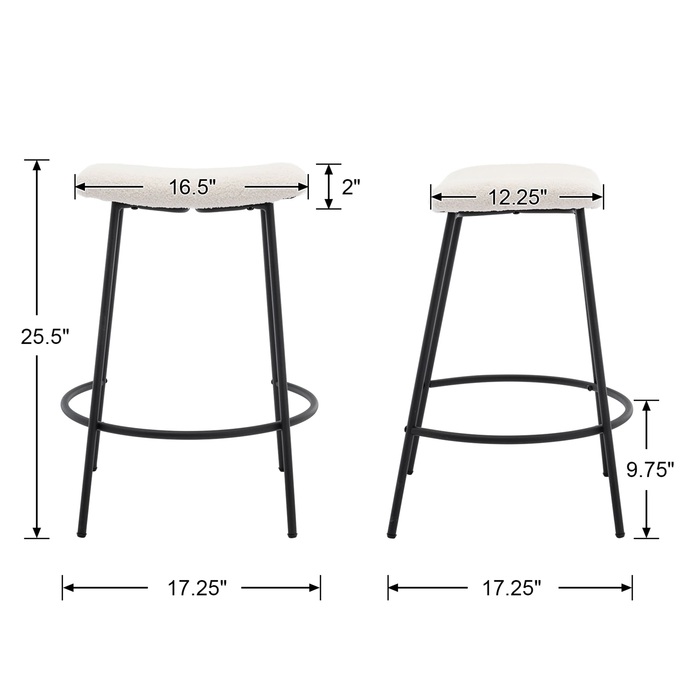 VESCASA Padded Counter Stools Set of 2 - 2102CS