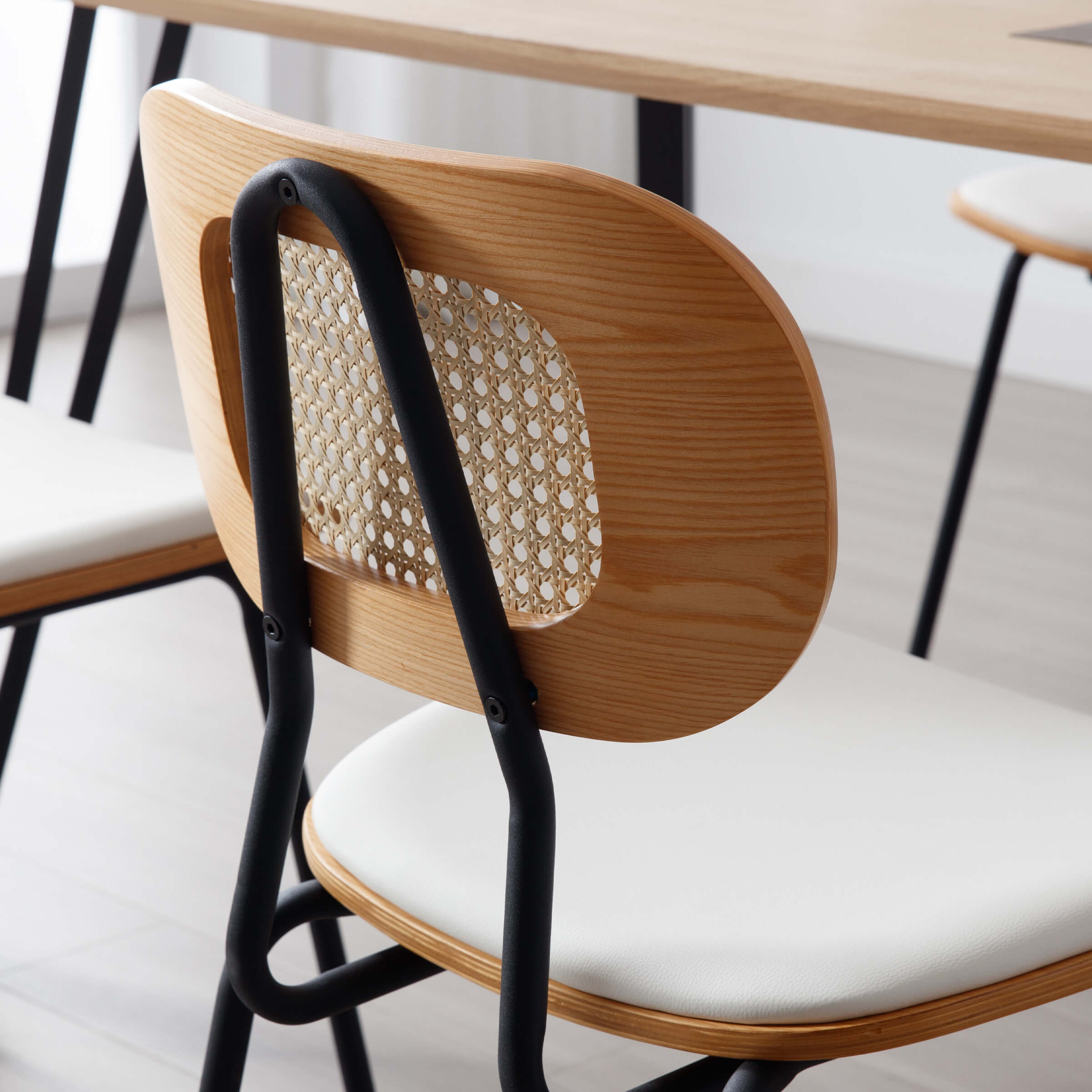 Kmax Rattan Back Dining Chairs Set of 2 - 6647DC