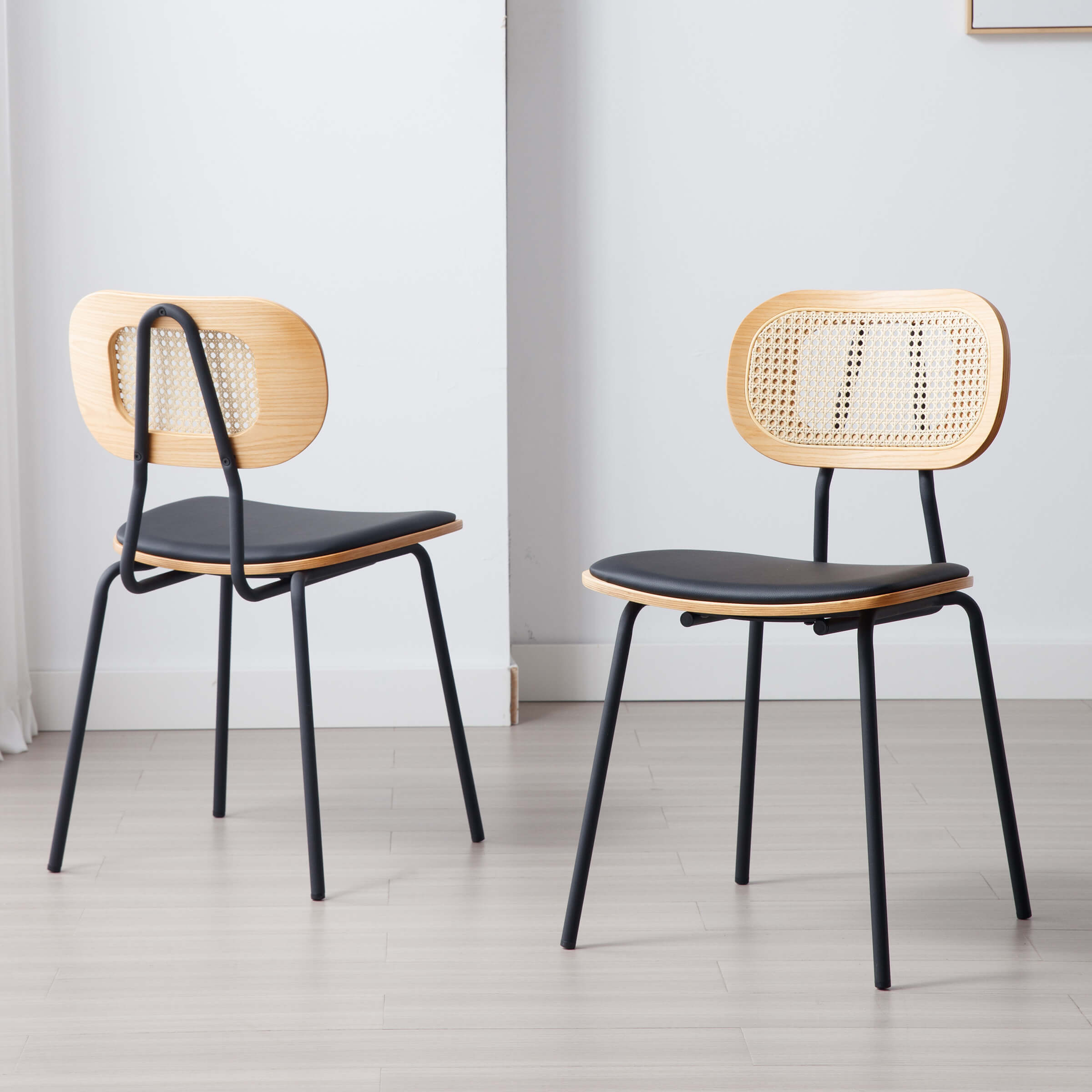 Kmax Rattan Back Dining Chairs Set of 2 - 6647DC