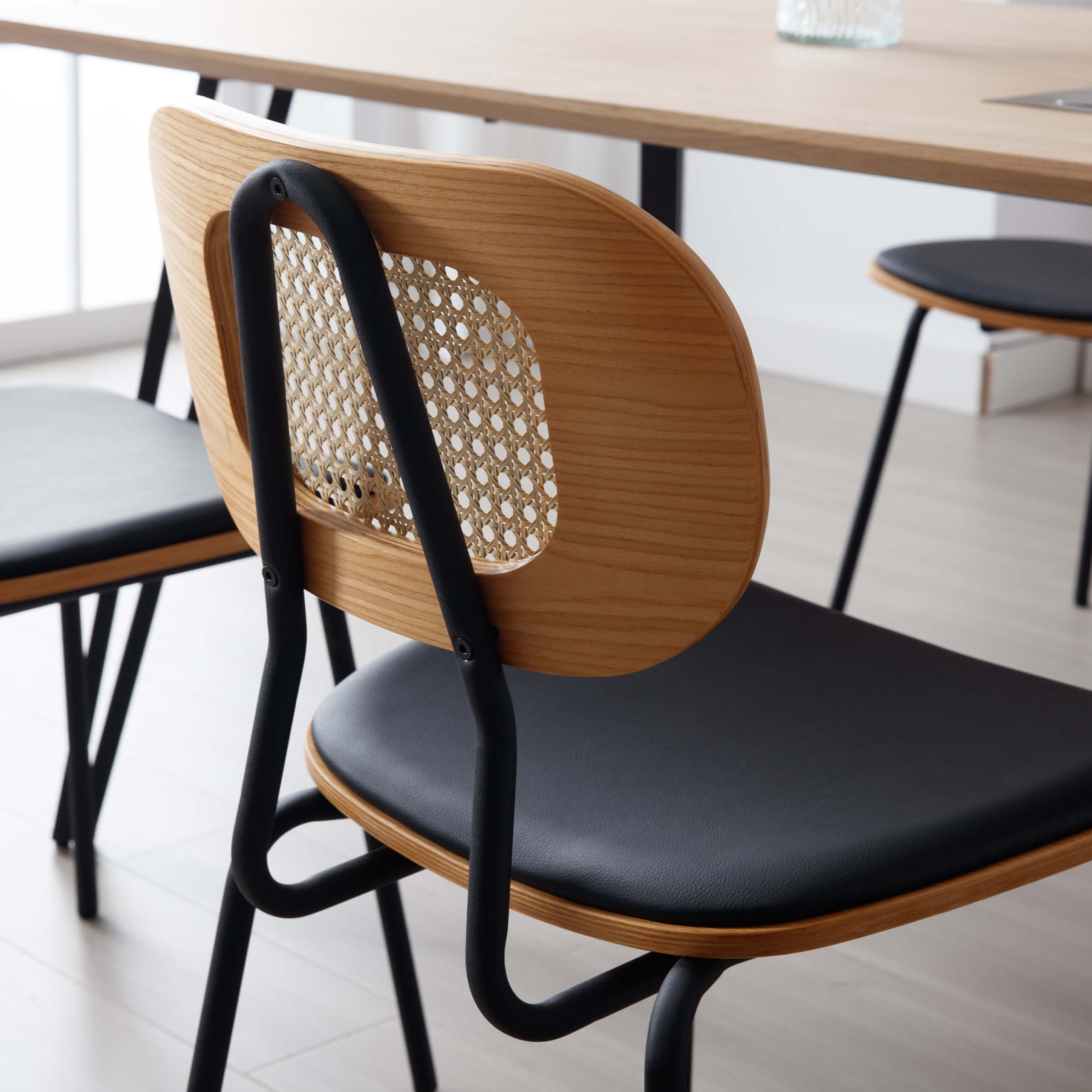 Kmax Rattan Back Dining Chairs Set of 2 - 6647DC