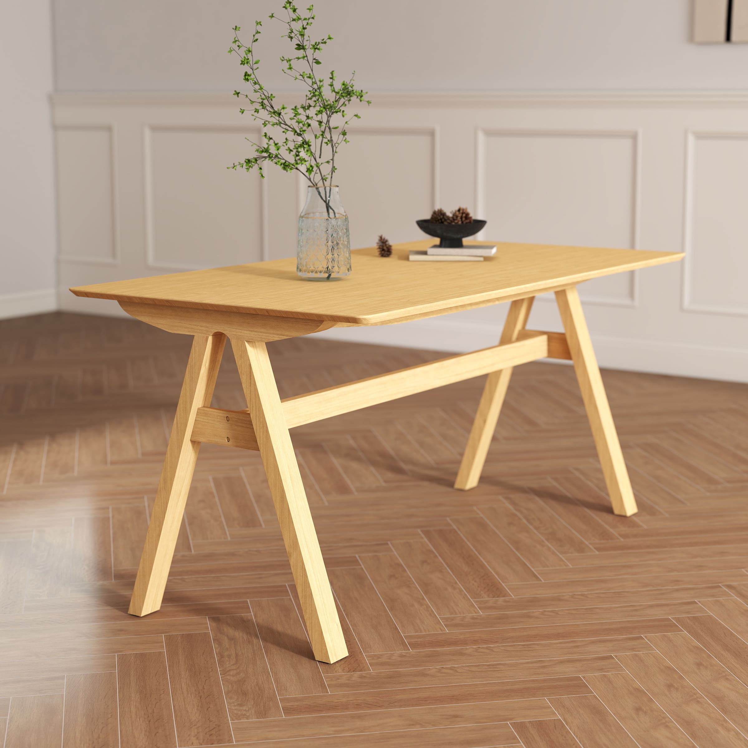 Kmax Solid Wood Kitchen Dining Table - 66002DT
