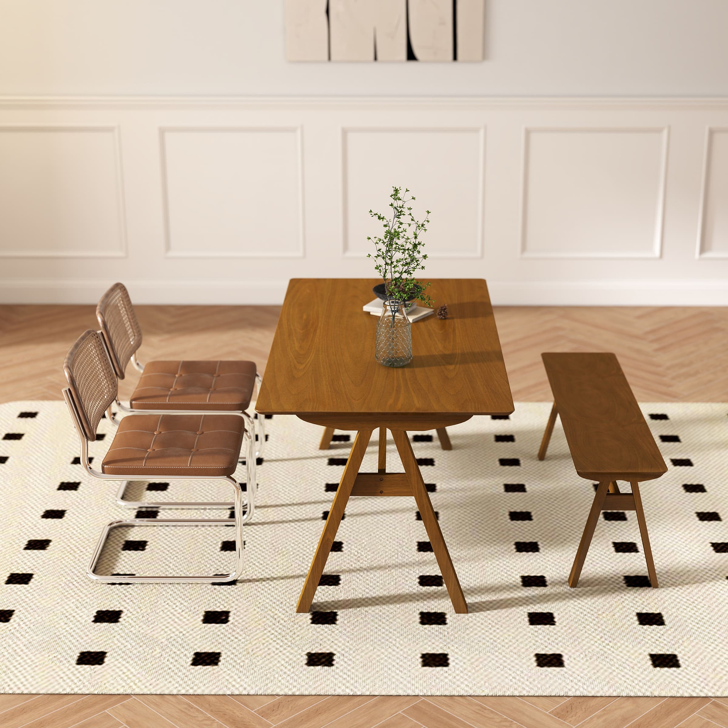 Kmax Solid Wood Kitchen Dining Table - 66002DT