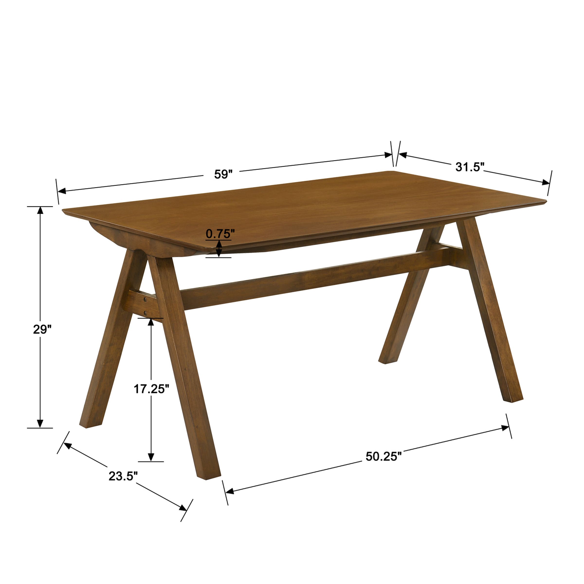 Kmax Solid Wood Kitchen Dining Table - 66002DT