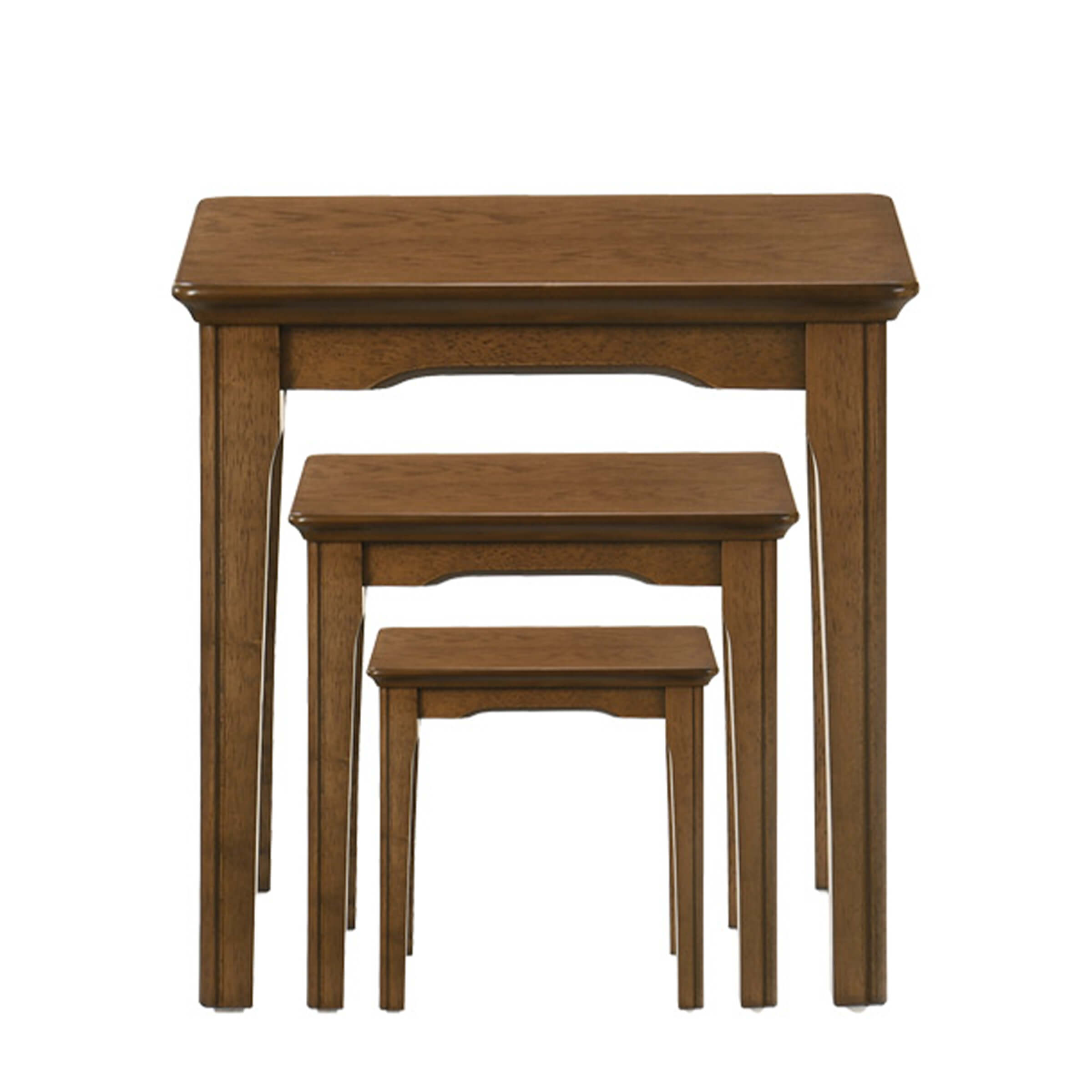 Kmax Solid Wood Rectangular Nesting Side Coffee Tables Set of 3 - 0002ST