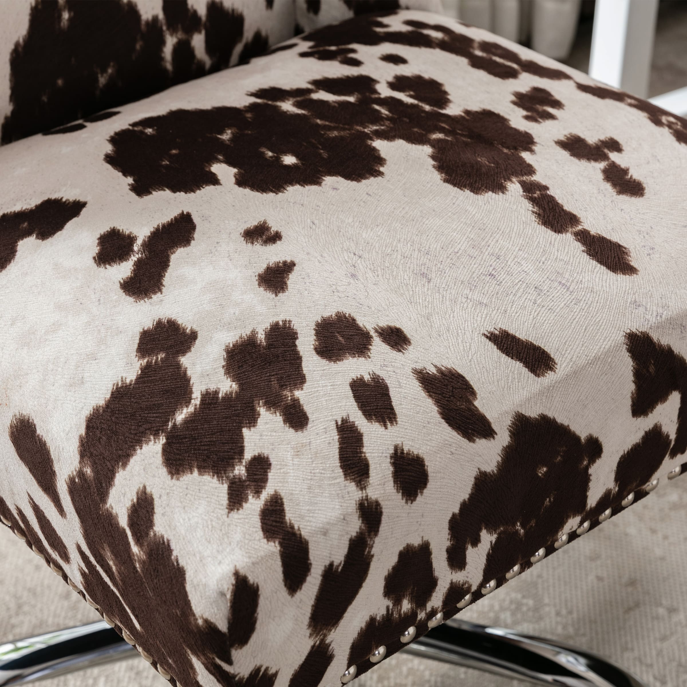 Kmax Swivel Cow Print Home Office Chair - 9024OC