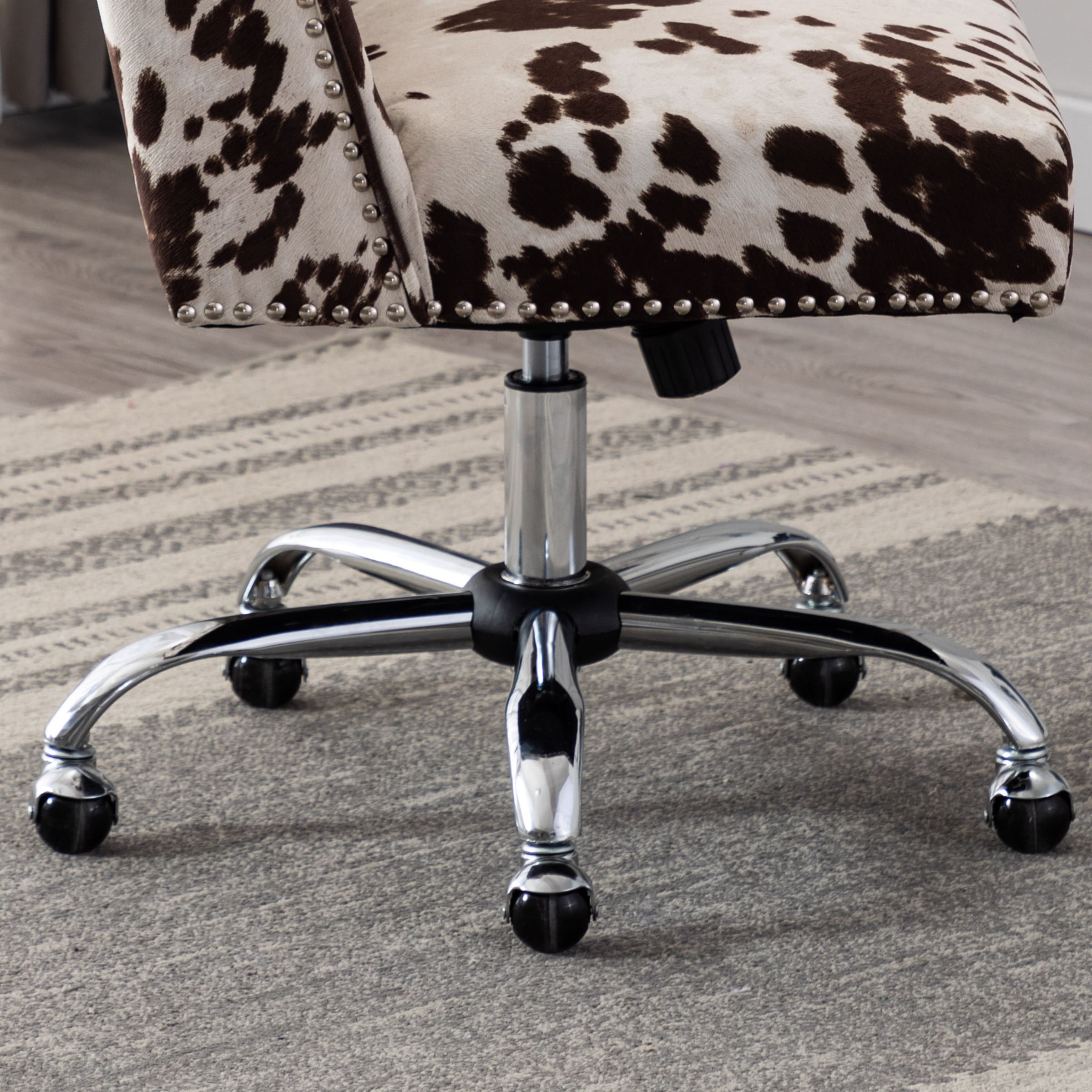 Kmax Swivel Cow Print Home Office Chair - 9024OC