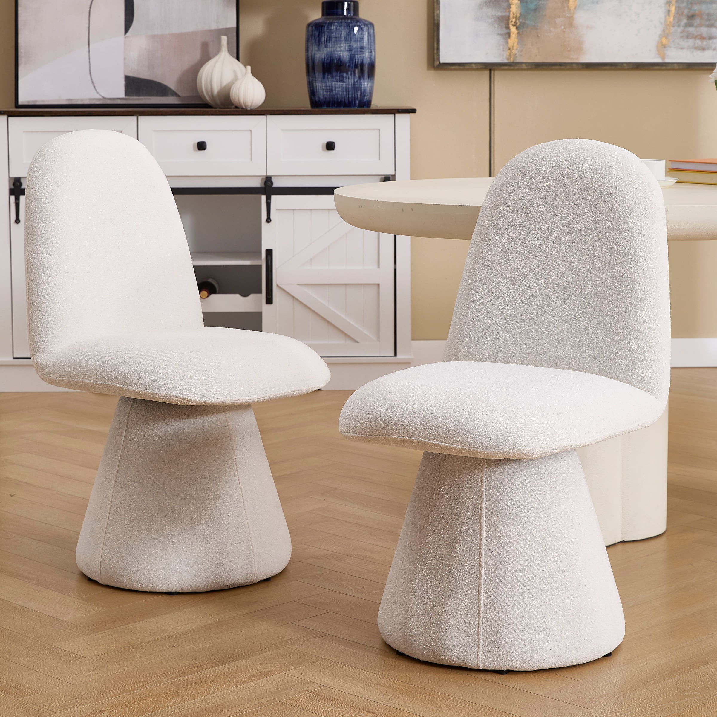 ROCITY Swivel High Back Dining Chairs Set of 2 - 3166DC