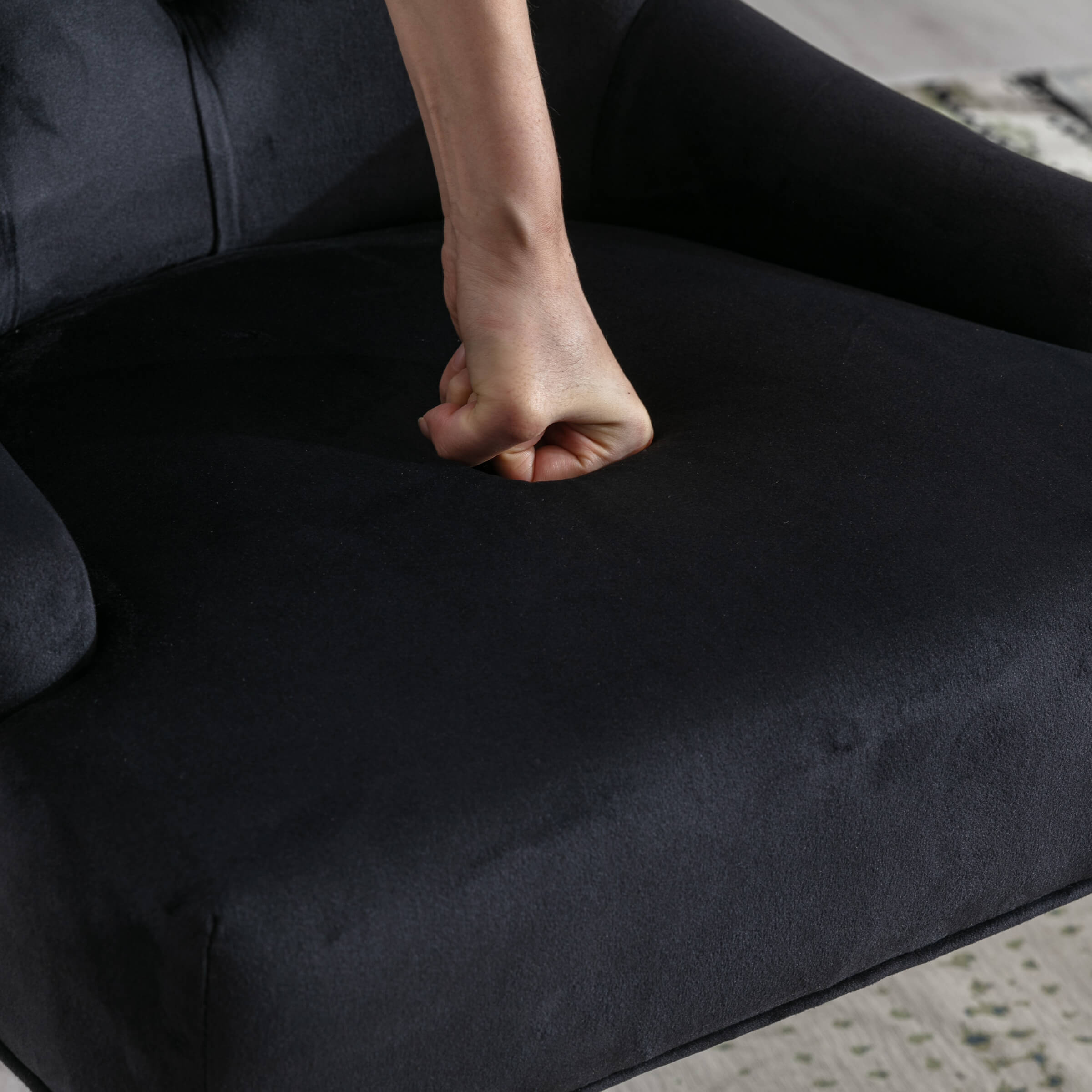 Kmax Tufted Velvet Kitchen Chairs Set of 2 - 8338DC