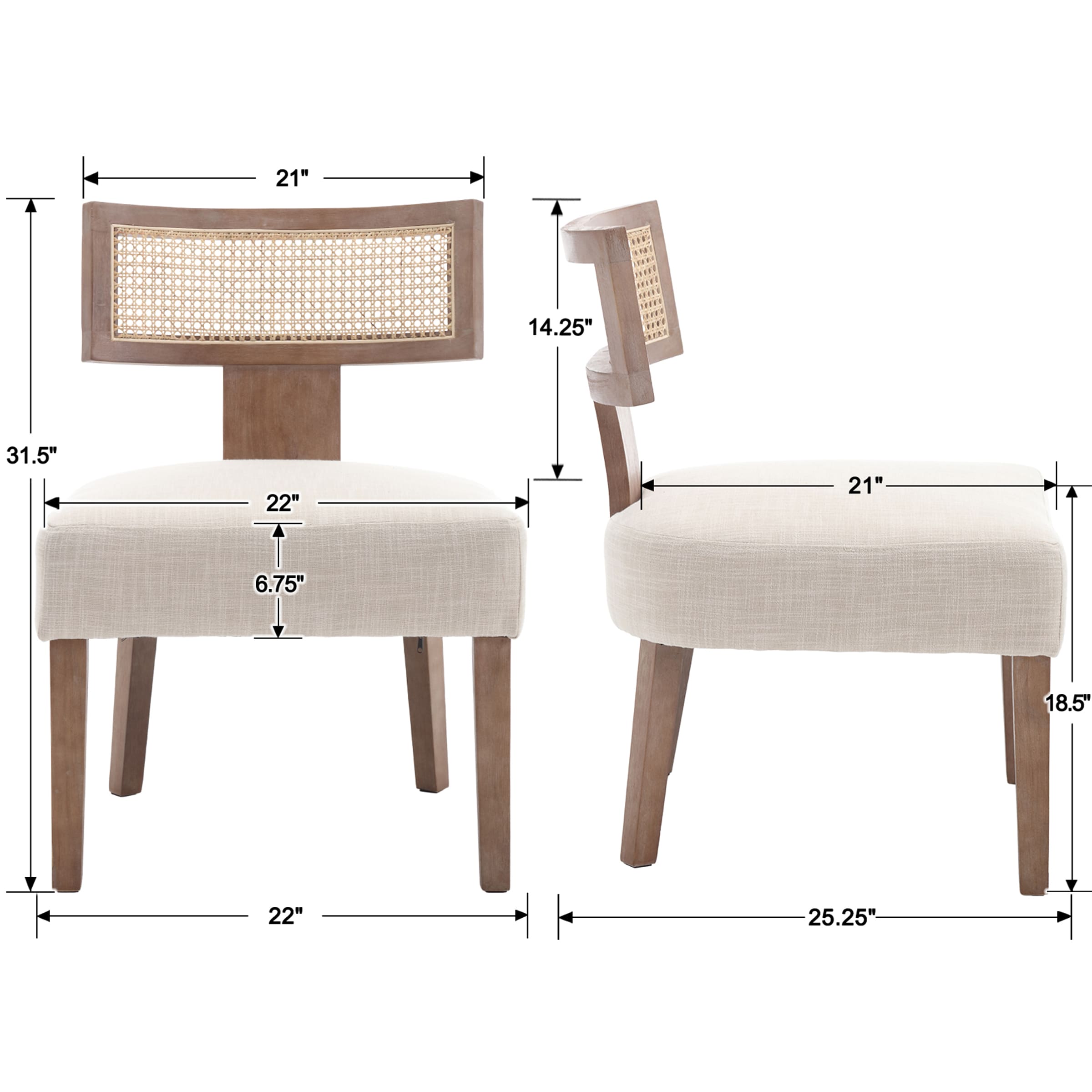 Kmax Wood Accent Chair 1 PCS - 3921AC