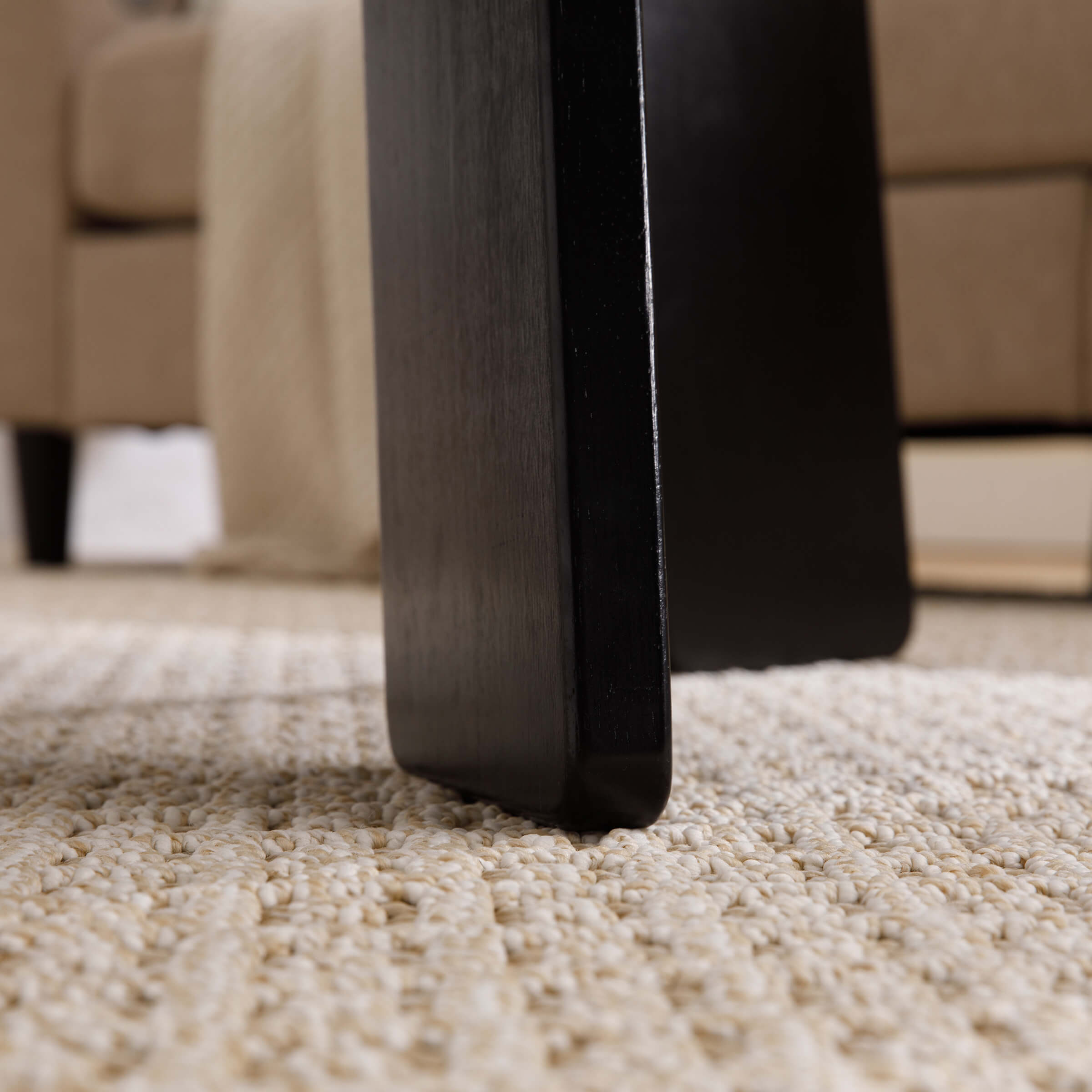 VESCASA Wood Black Round Coffee Table - XX12CT