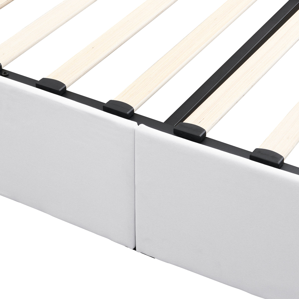 Linen Upholstered Platform Bed with Hydraulic Storage System