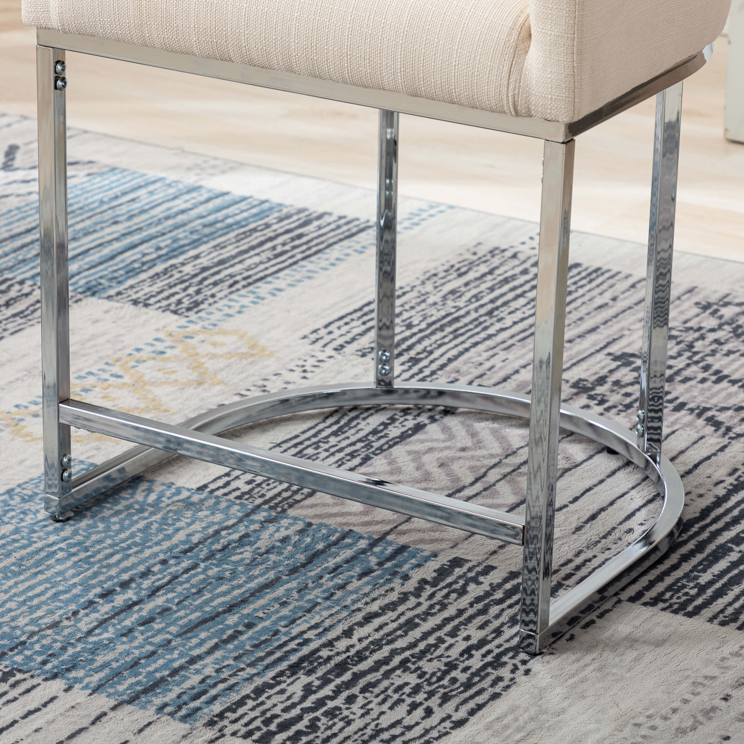 CHICAURA 24"H-32"H Metal Frame Counter Stool 1 PCS - 5690