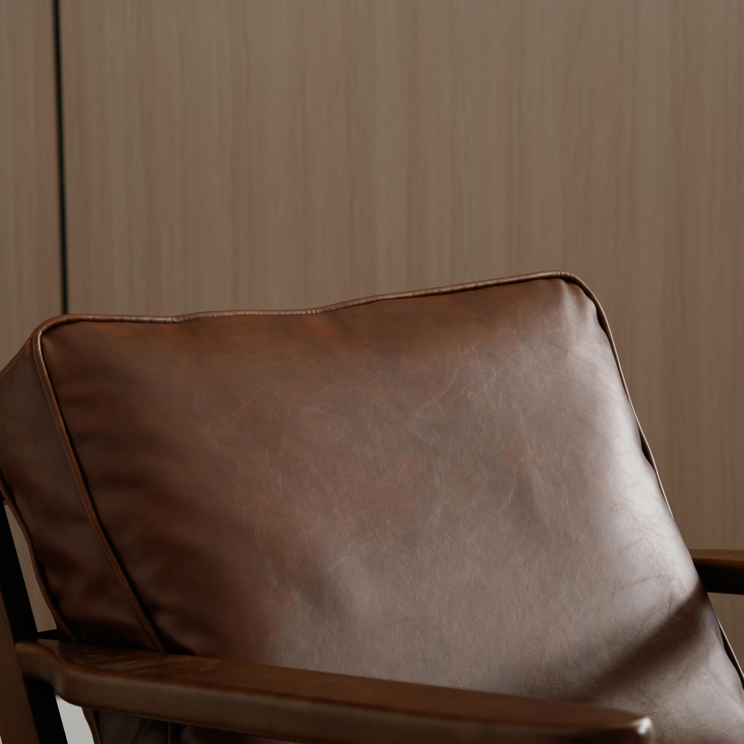 ROCITY Mid-Century Upholstered Armchair with Ottoman - 3649AO