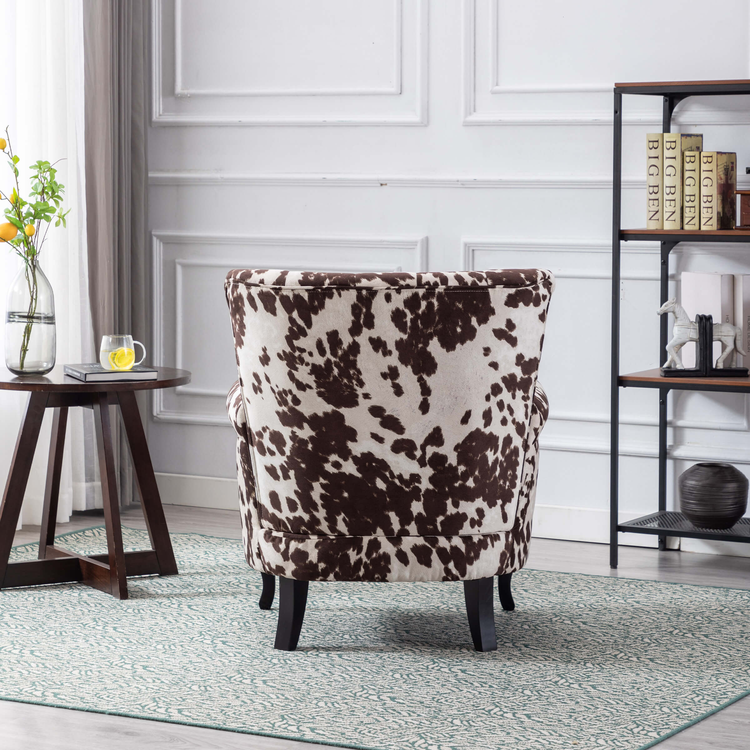 Kmax Wingback Tufted Accent Chair with Ottoman - XXX1AC