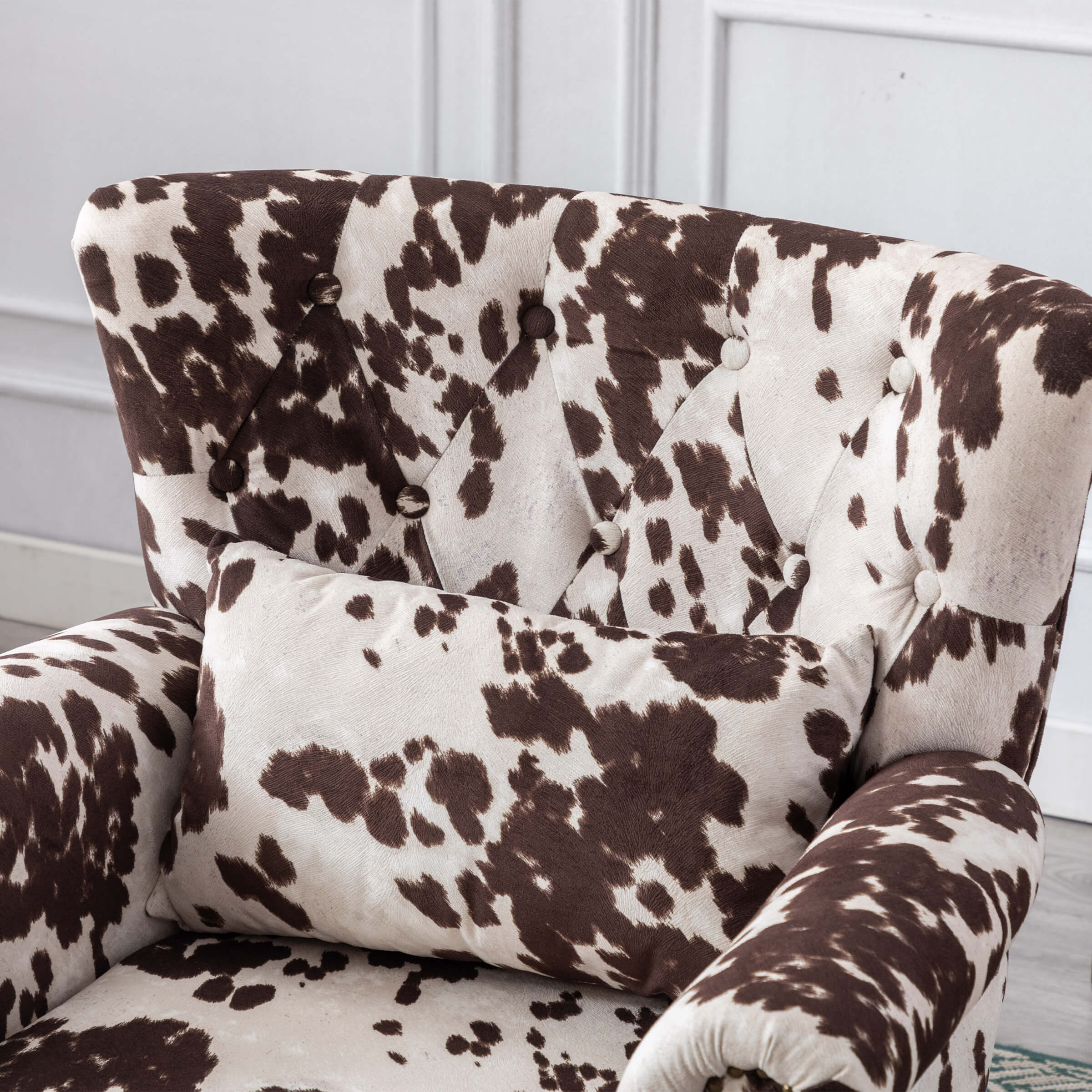 Kmax Wingback Tufted Accent Chair with Ottoman - XXX1AC