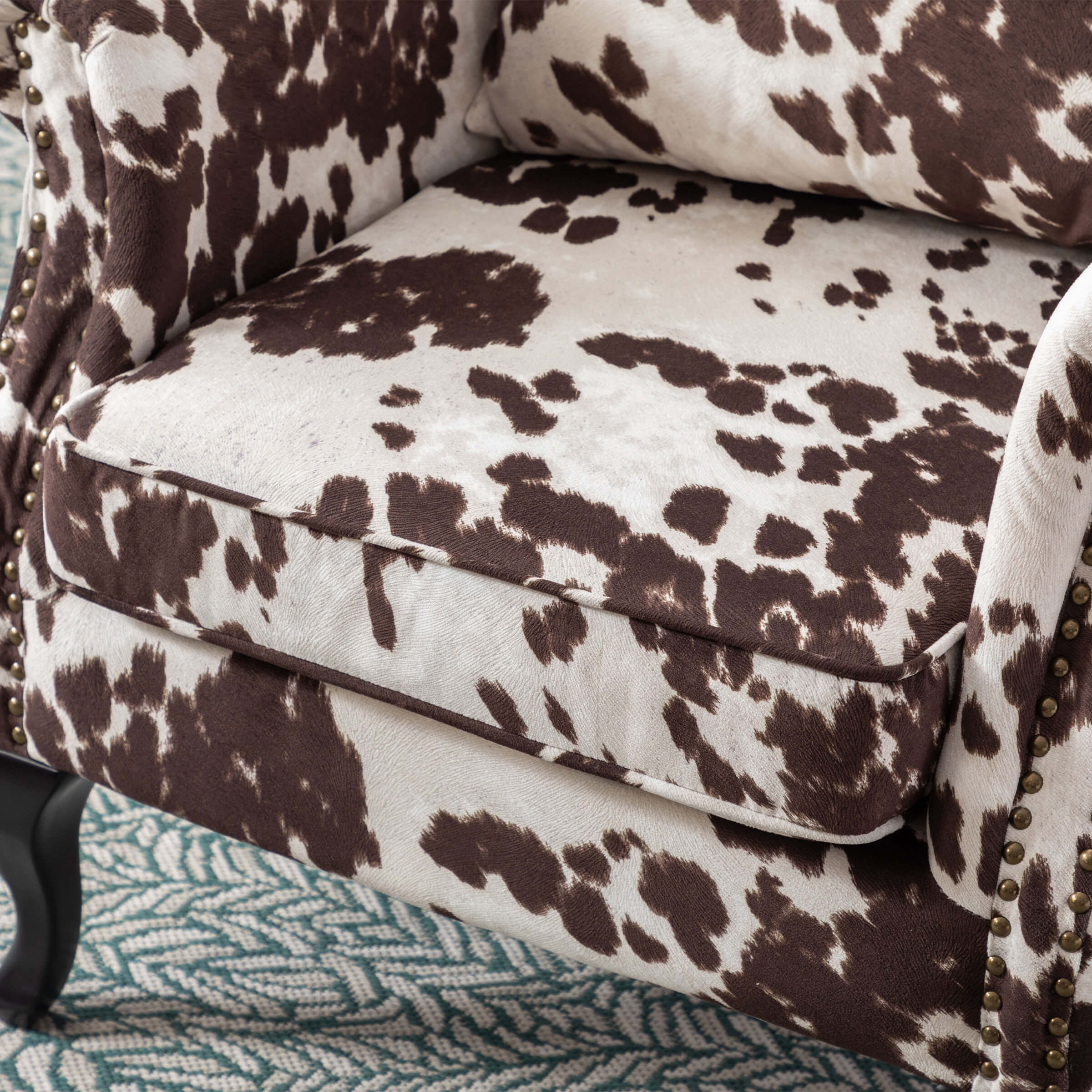 Kmax Wingback Tufted Accent Chair with Ottoman - XXX1AC