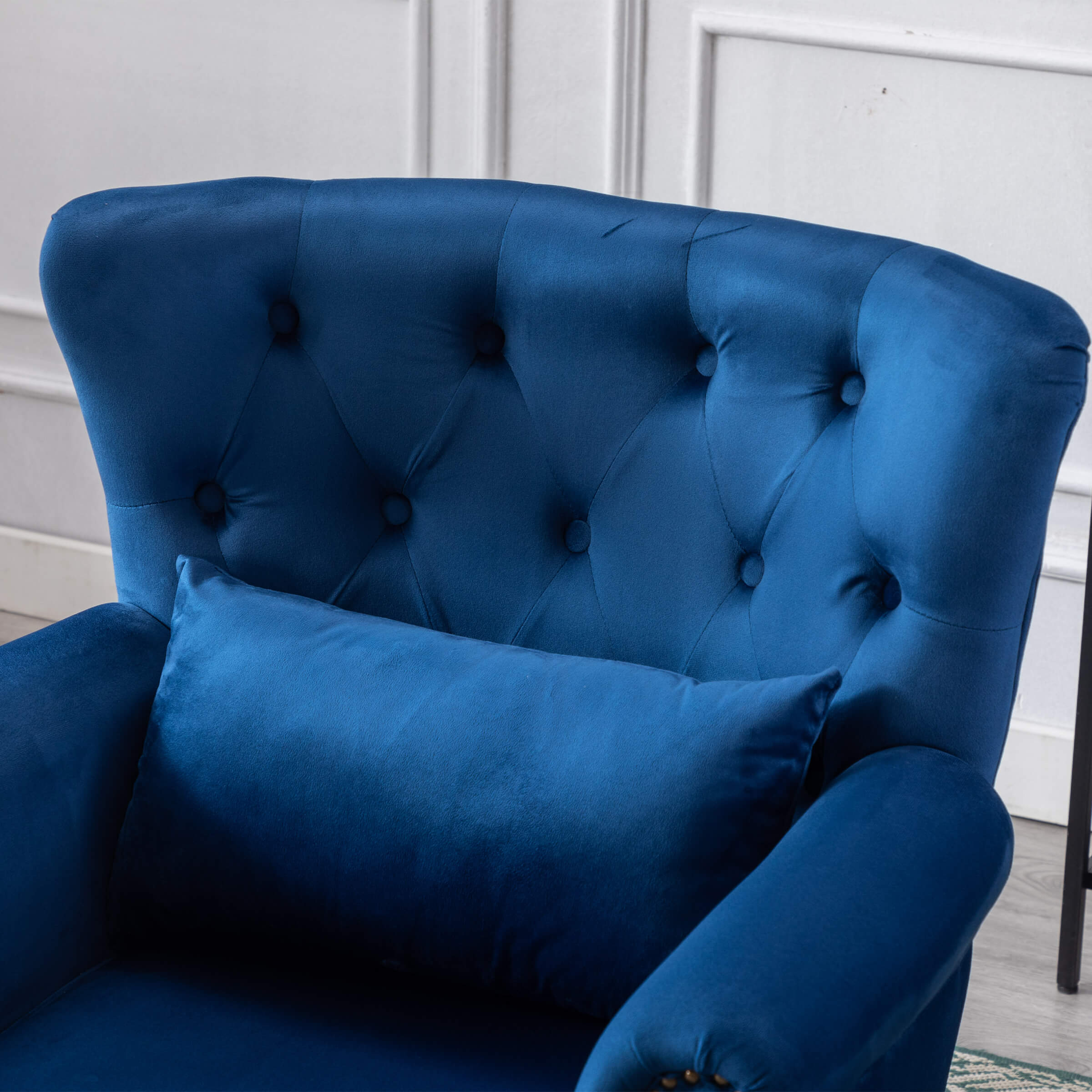 Kmax Wingback Tufted Accent Chair with Ottoman - XXX1AC