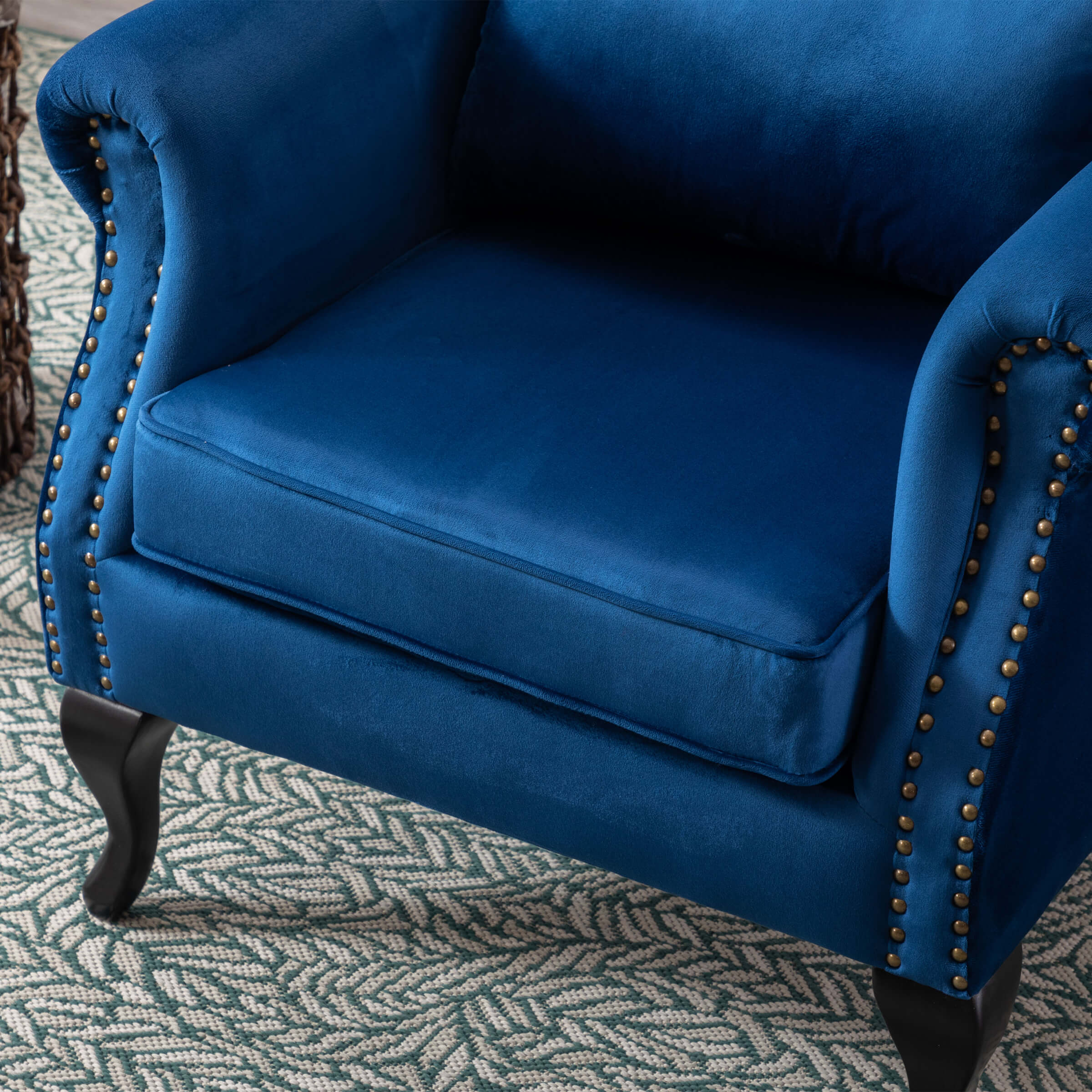 Kmax Wingback Tufted Accent Chair with Ottoman - XXX1AC