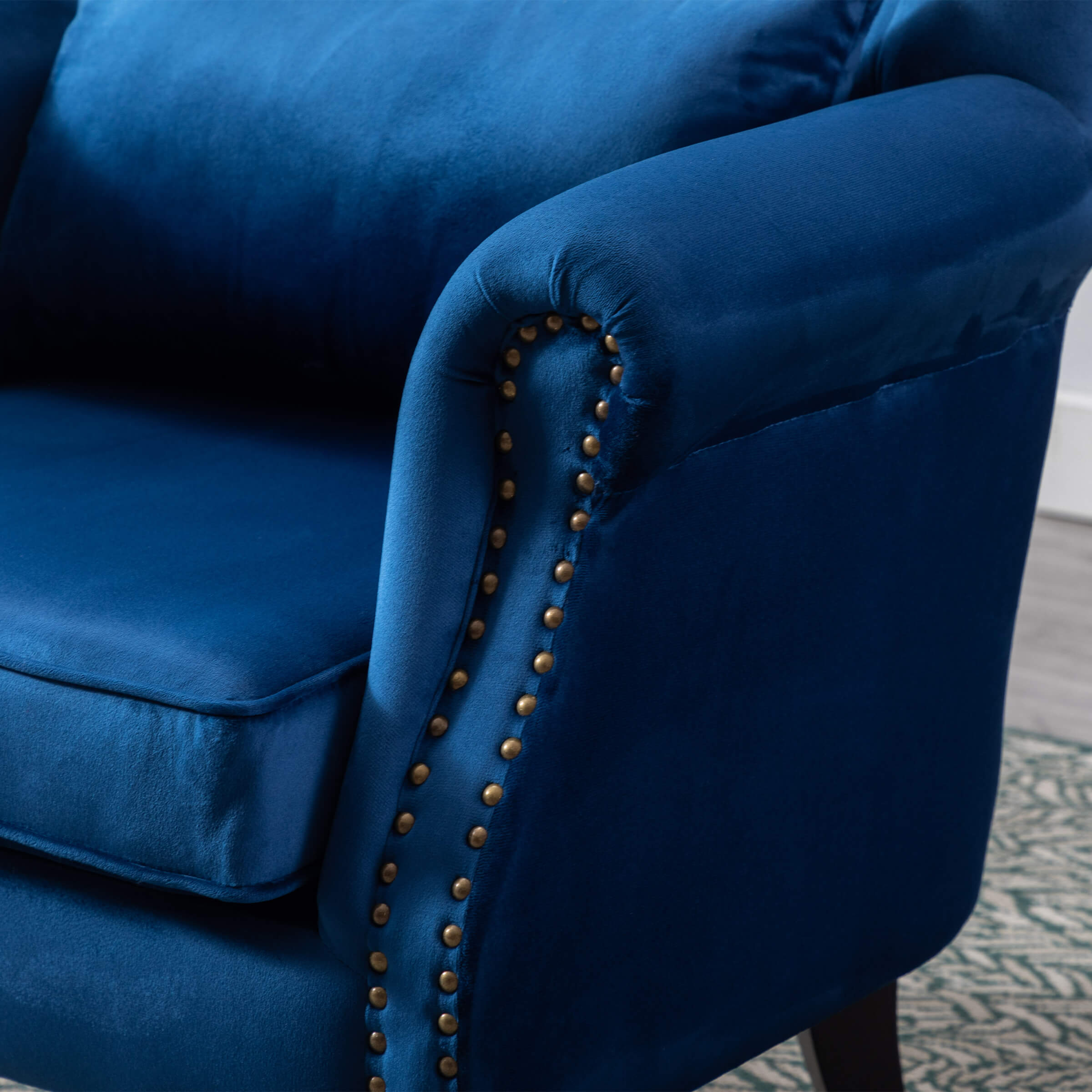 Kmax Wingback Tufted Accent Chair with Ottoman - XXX1AC