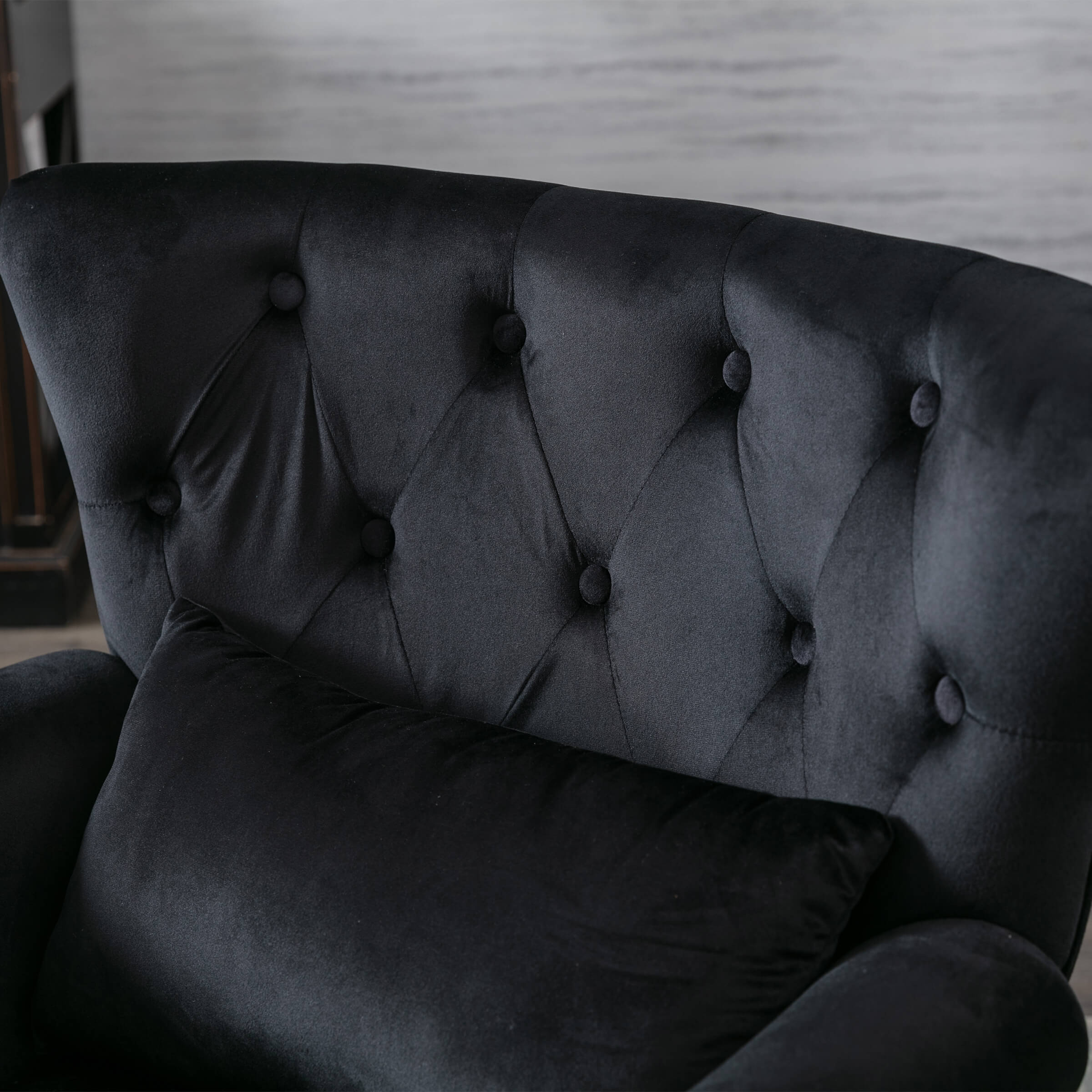 Kmax Wingback Tufted Accent Chair with Ottoman - XXX1AC