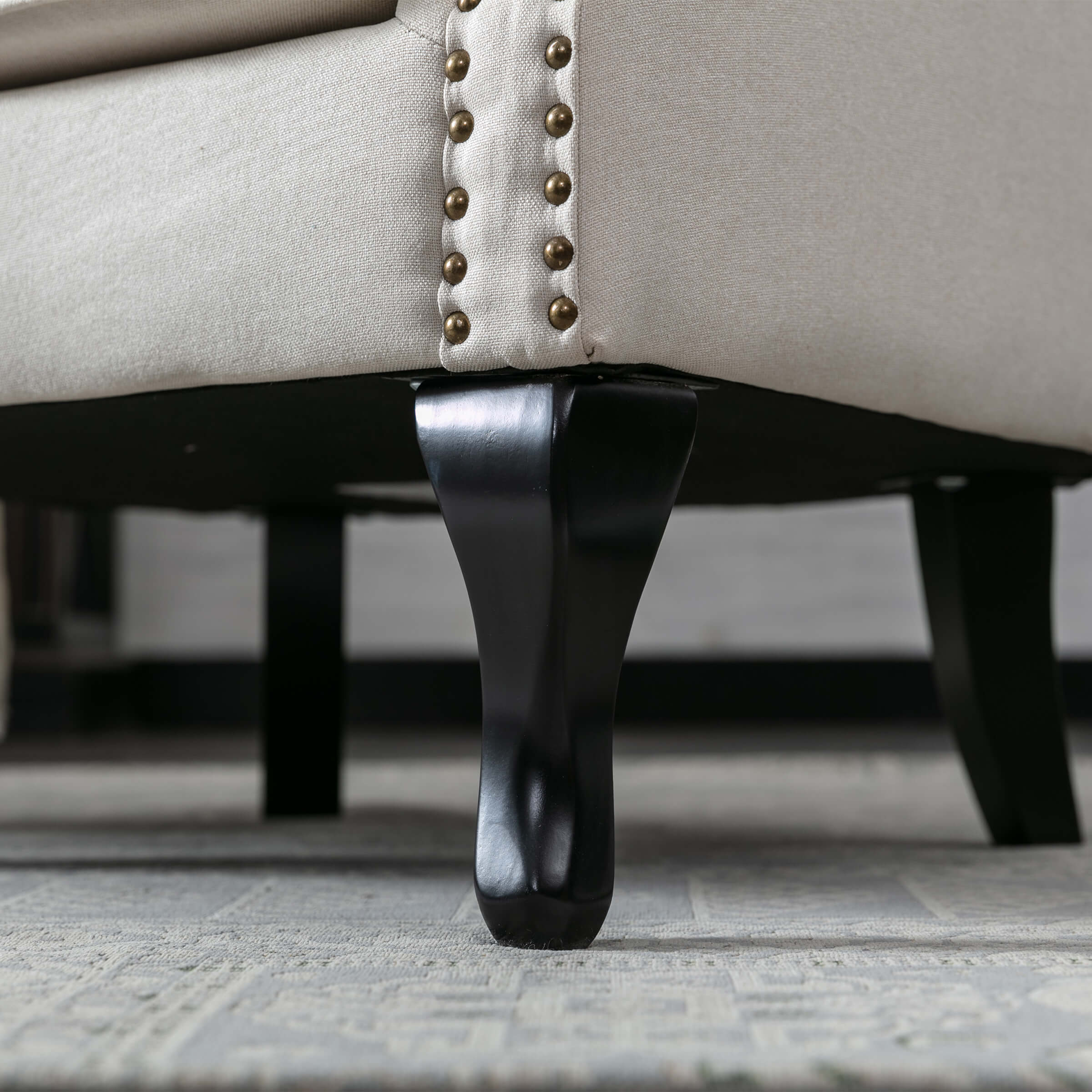 Kmax Wingback Tufted Accent Chair with Ottoman - XXX1AC