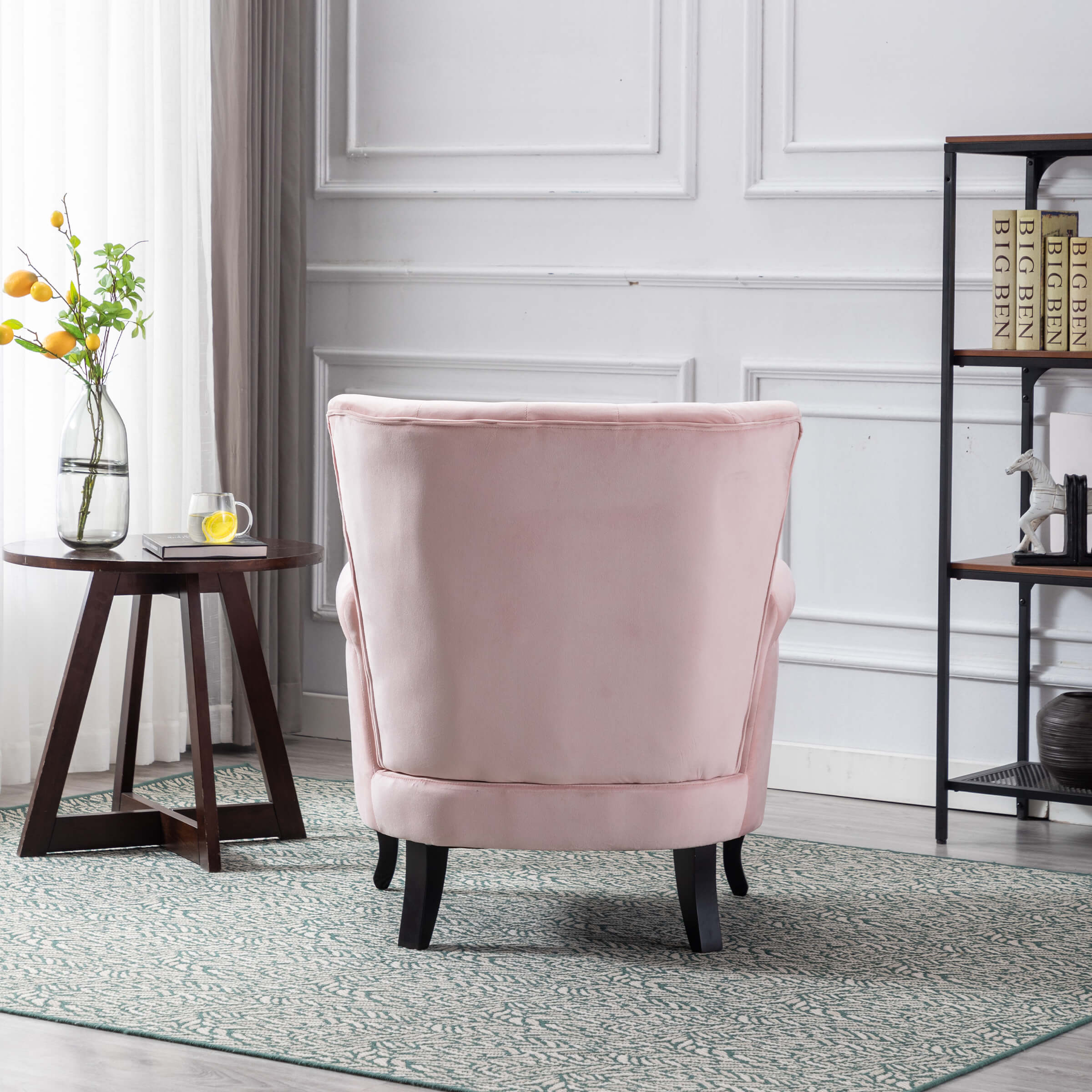 Kmax Wingback Tufted Accent Chair with Ottoman - XXX1AC